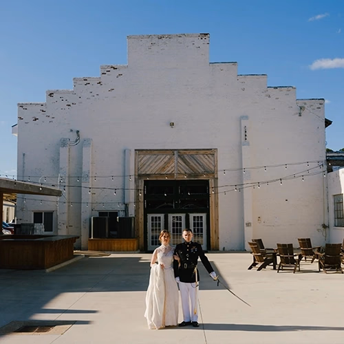 Luxury newlyweds portrait