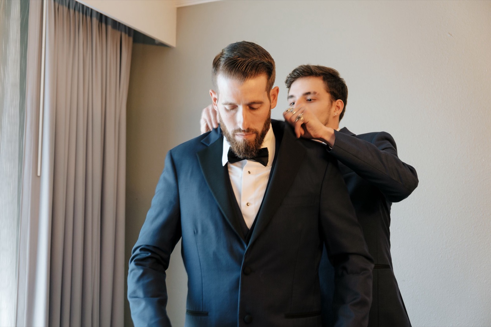 groom getting ready