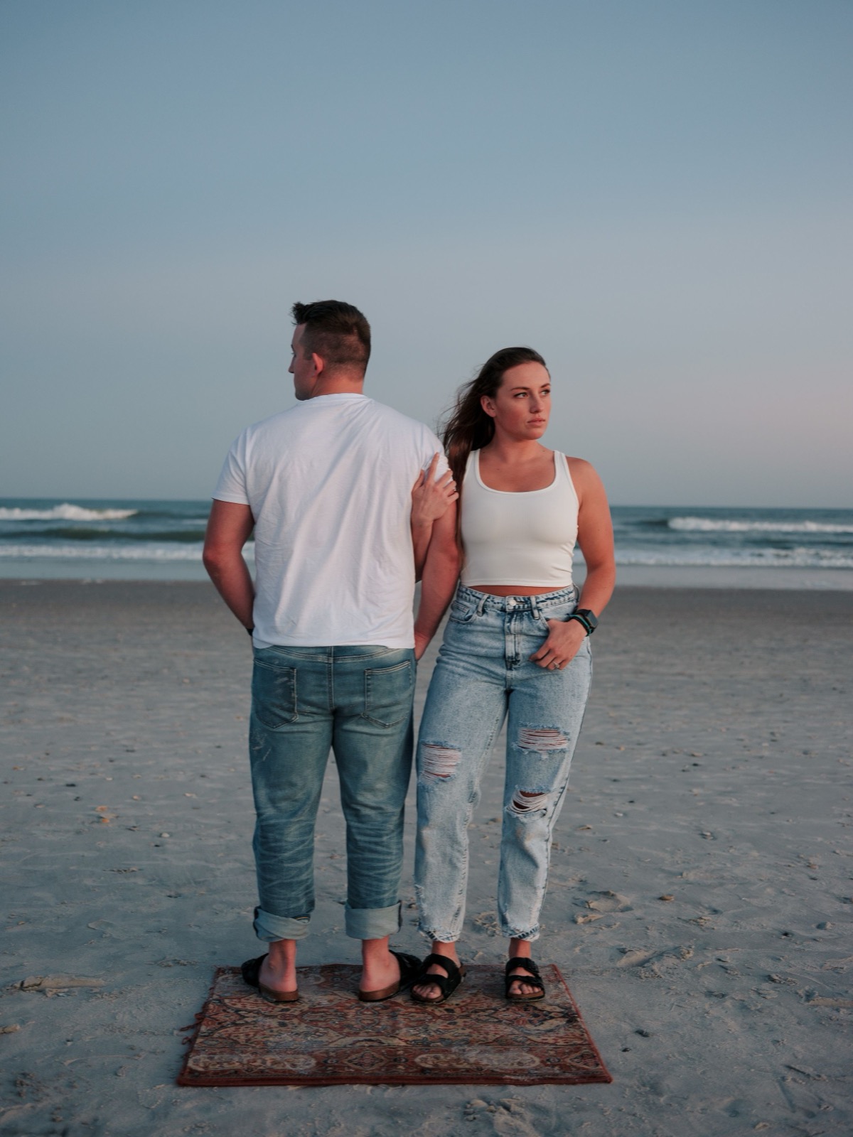 2 couples standing in carpet
