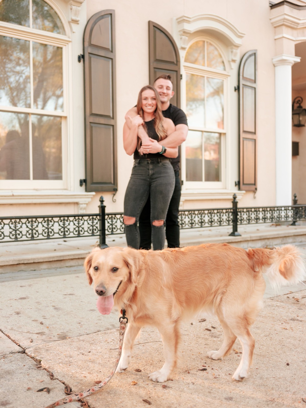 dog with engagement session