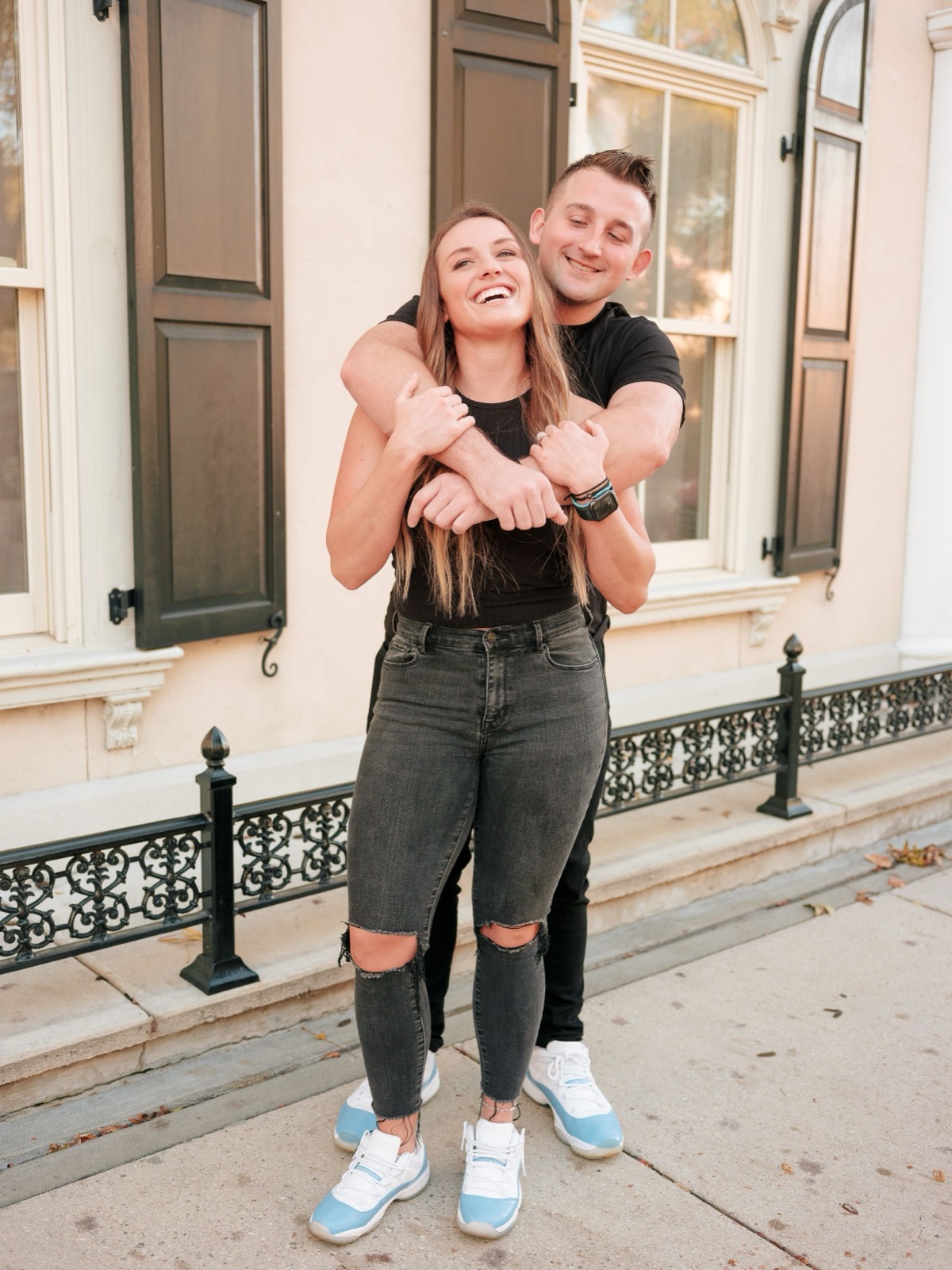 couple standing in the side of wilmington nc