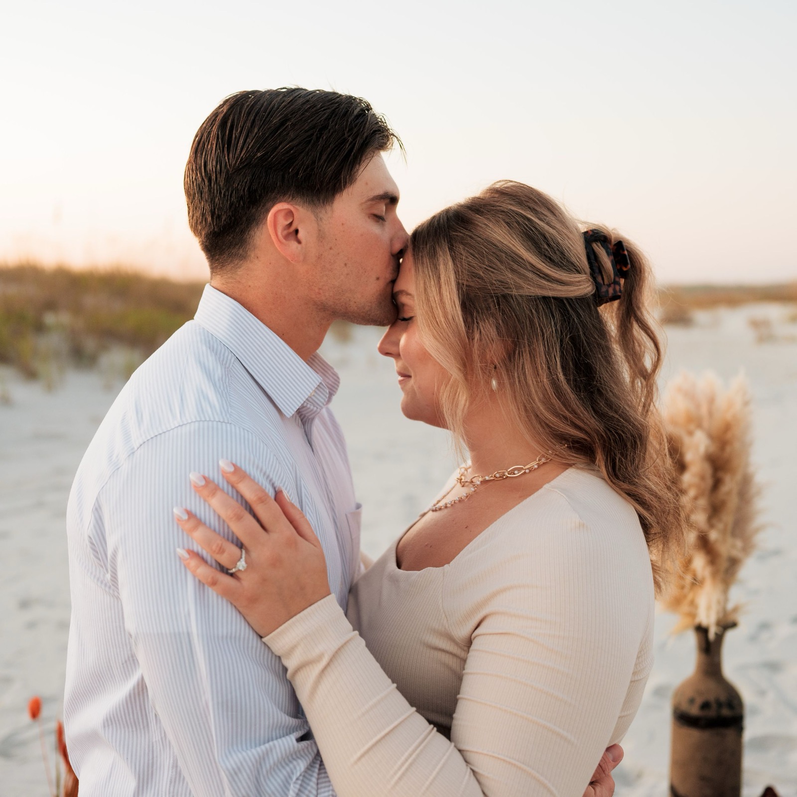 Boho Beach Engagement Session | Wilmington Engagement Photographer