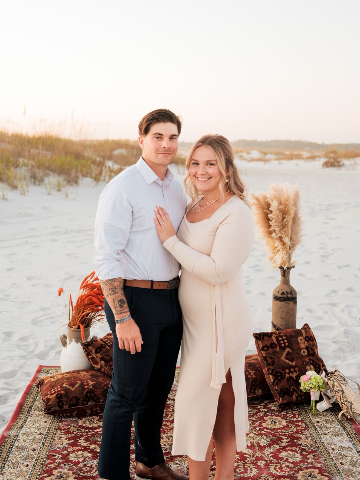 Boho Beach Engagement Session | Wilmington Engagement Photographer