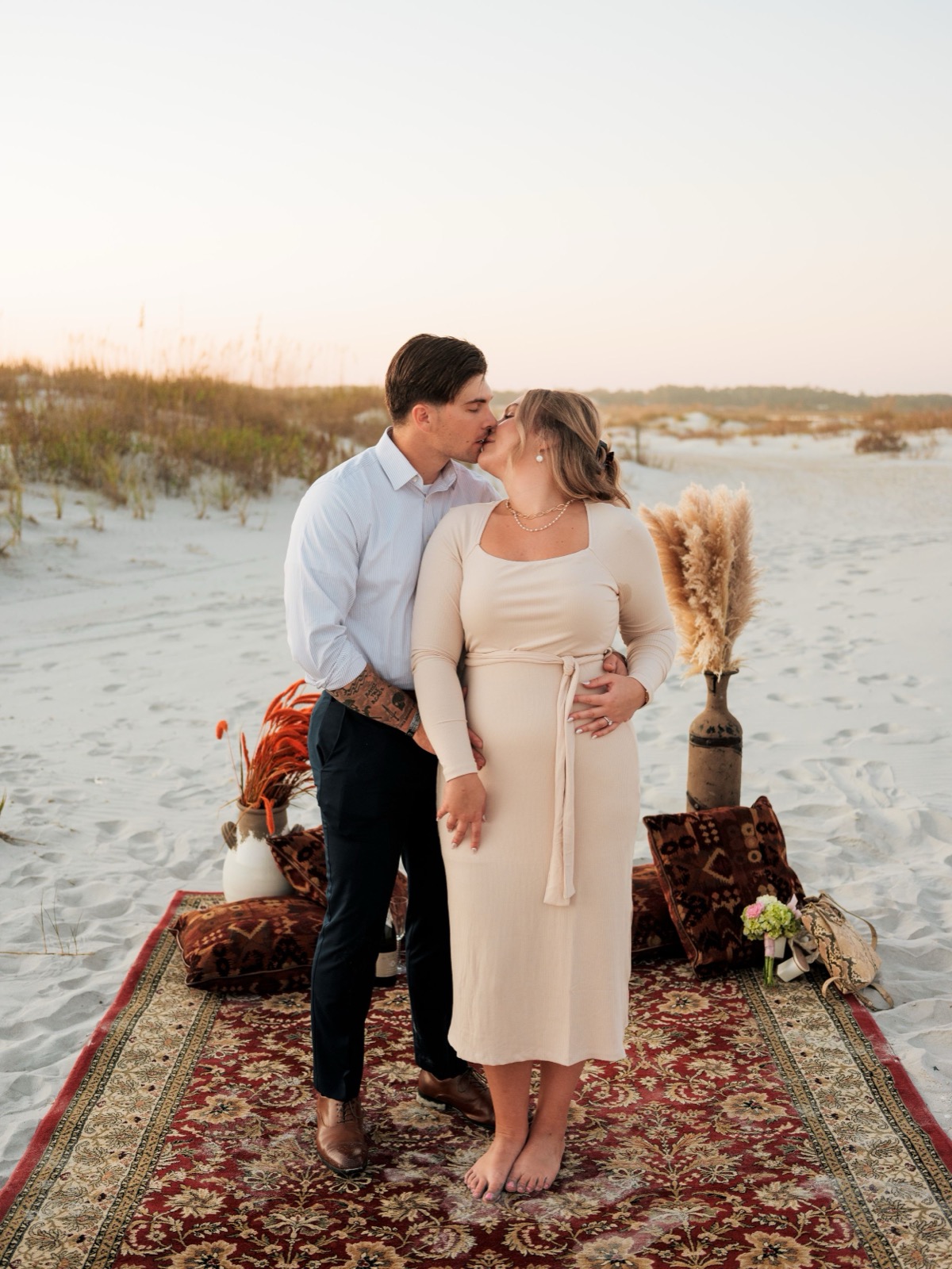 Boho Beach Engagement Session | Wilmington Engagement Photographer