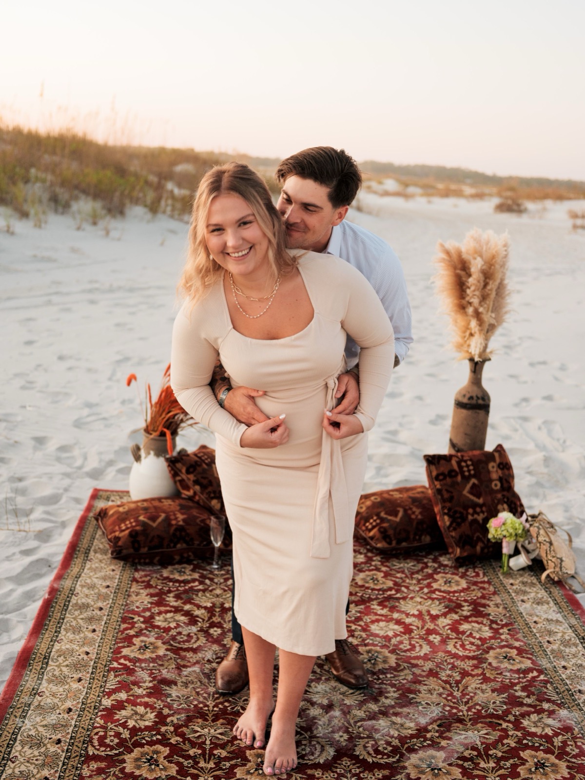 Boho Beach Engagement Session | Wilmington Engagement Photographer