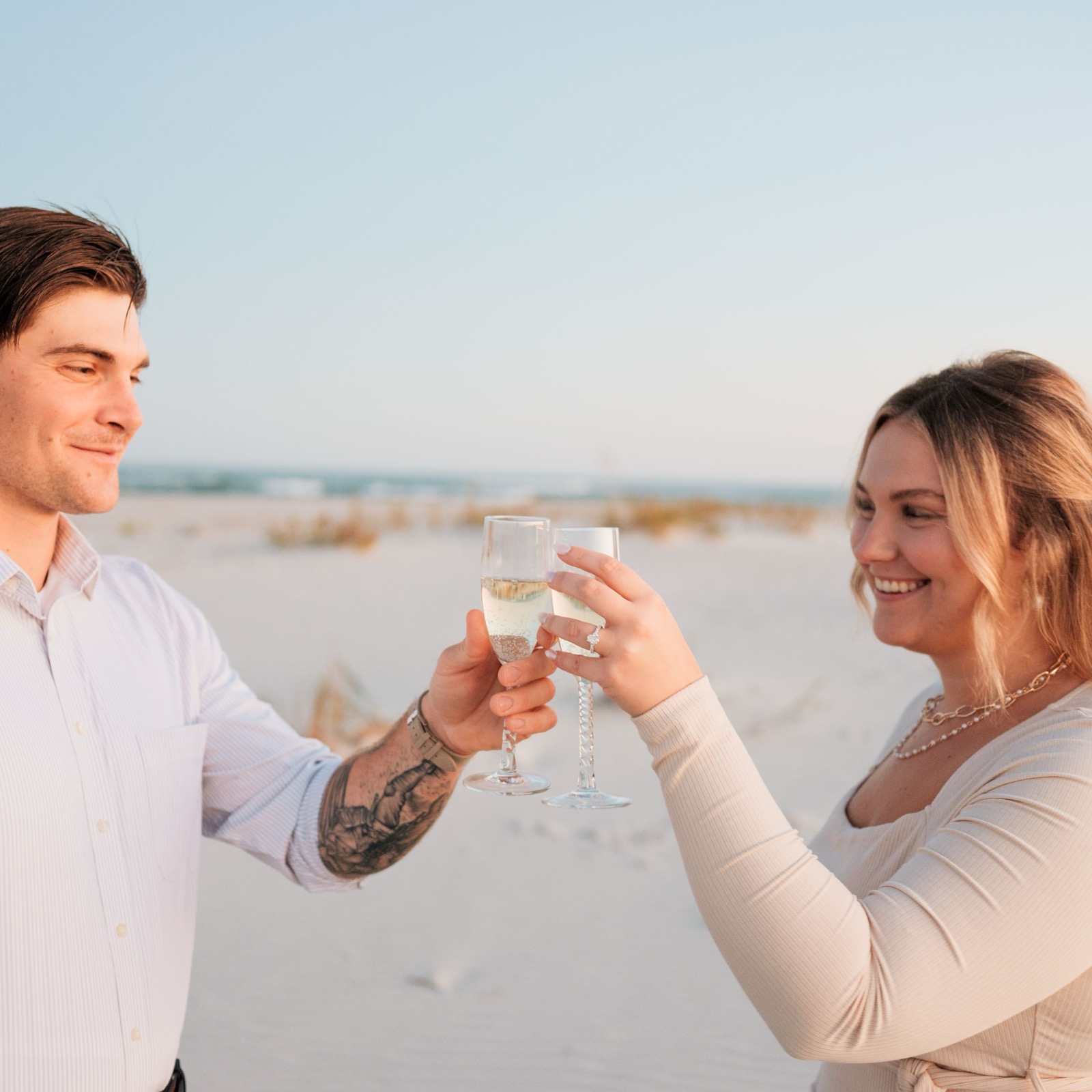 Boho Beach Engagement Session | Wilmington Engagement Photographer