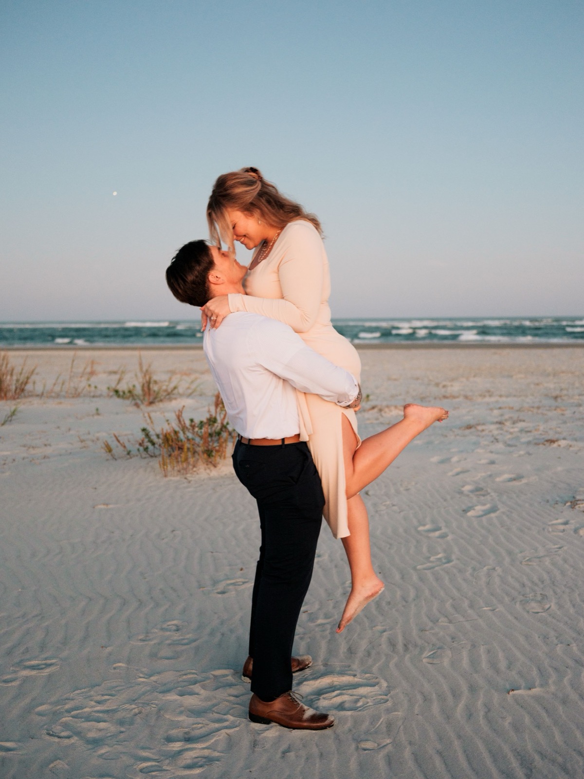 Boho Beach Engagement Session | Wilmington Engagement Photographer