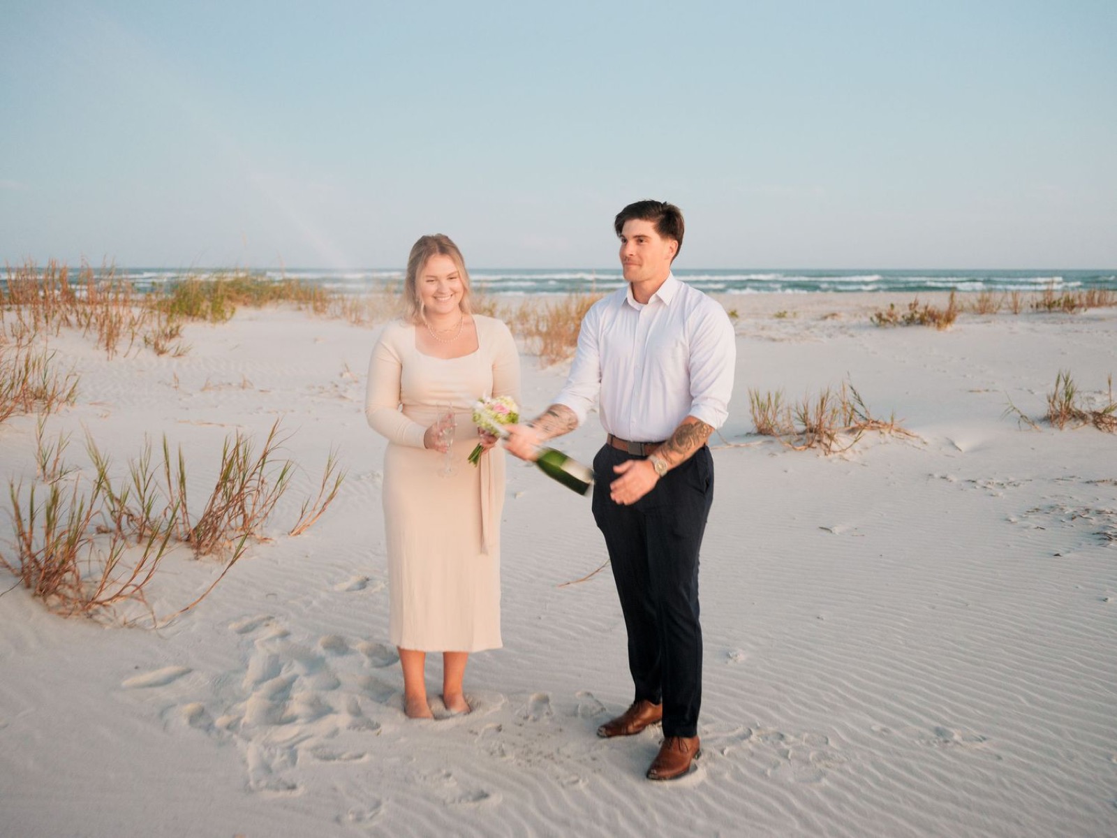 Boho Beach Engagement Session | Wilmington Engagement Photographer