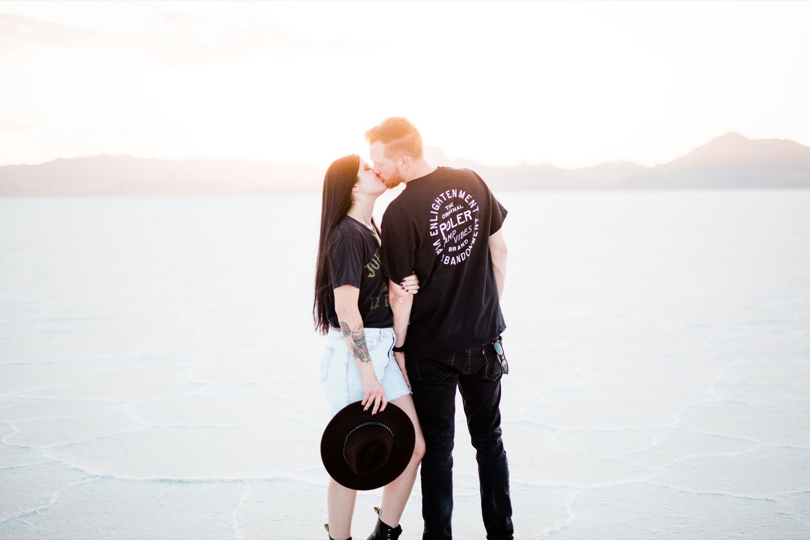 Bonneville Salt Flats UT Engagement Session