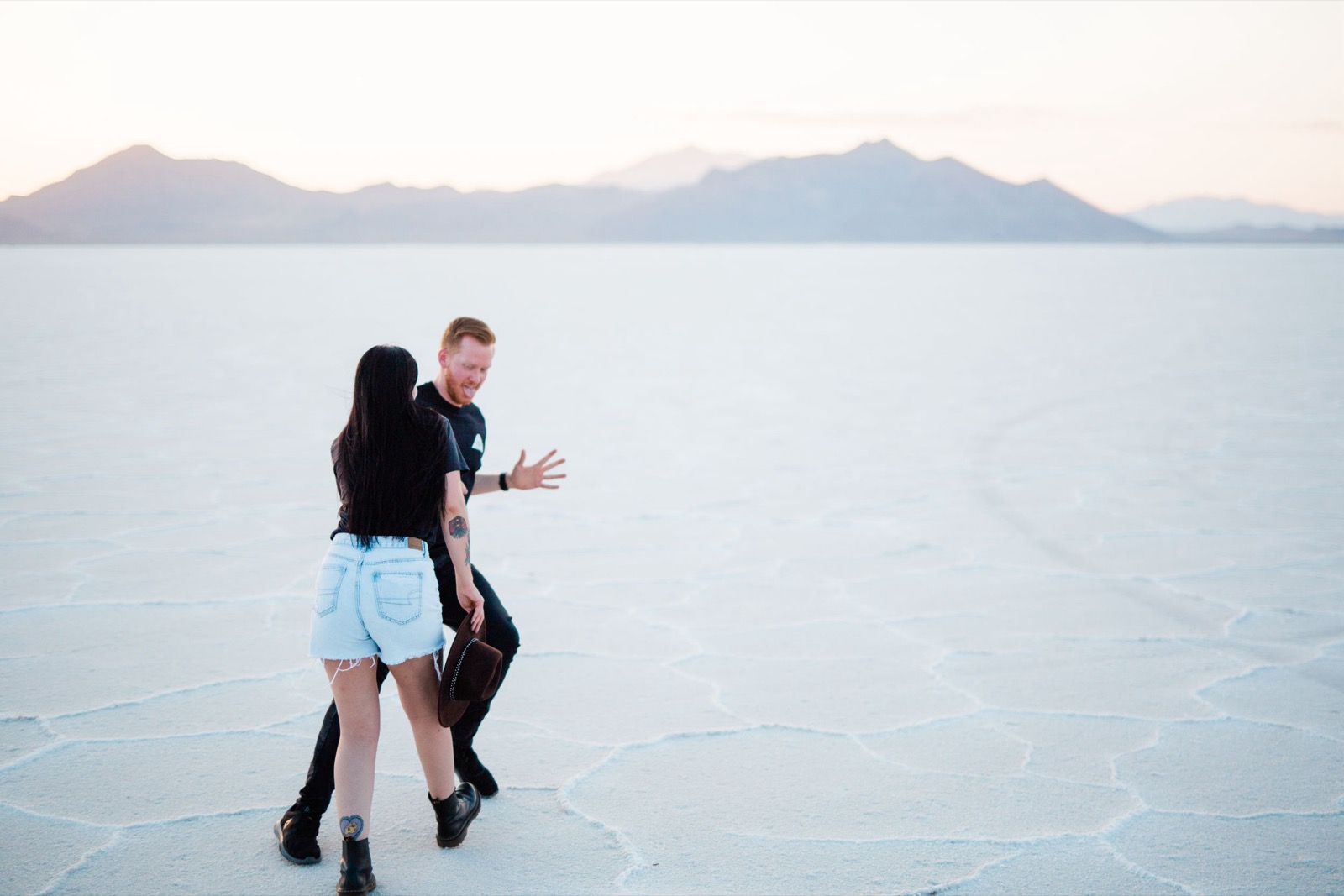 Bonneville Salt Flats UT Engagement Session