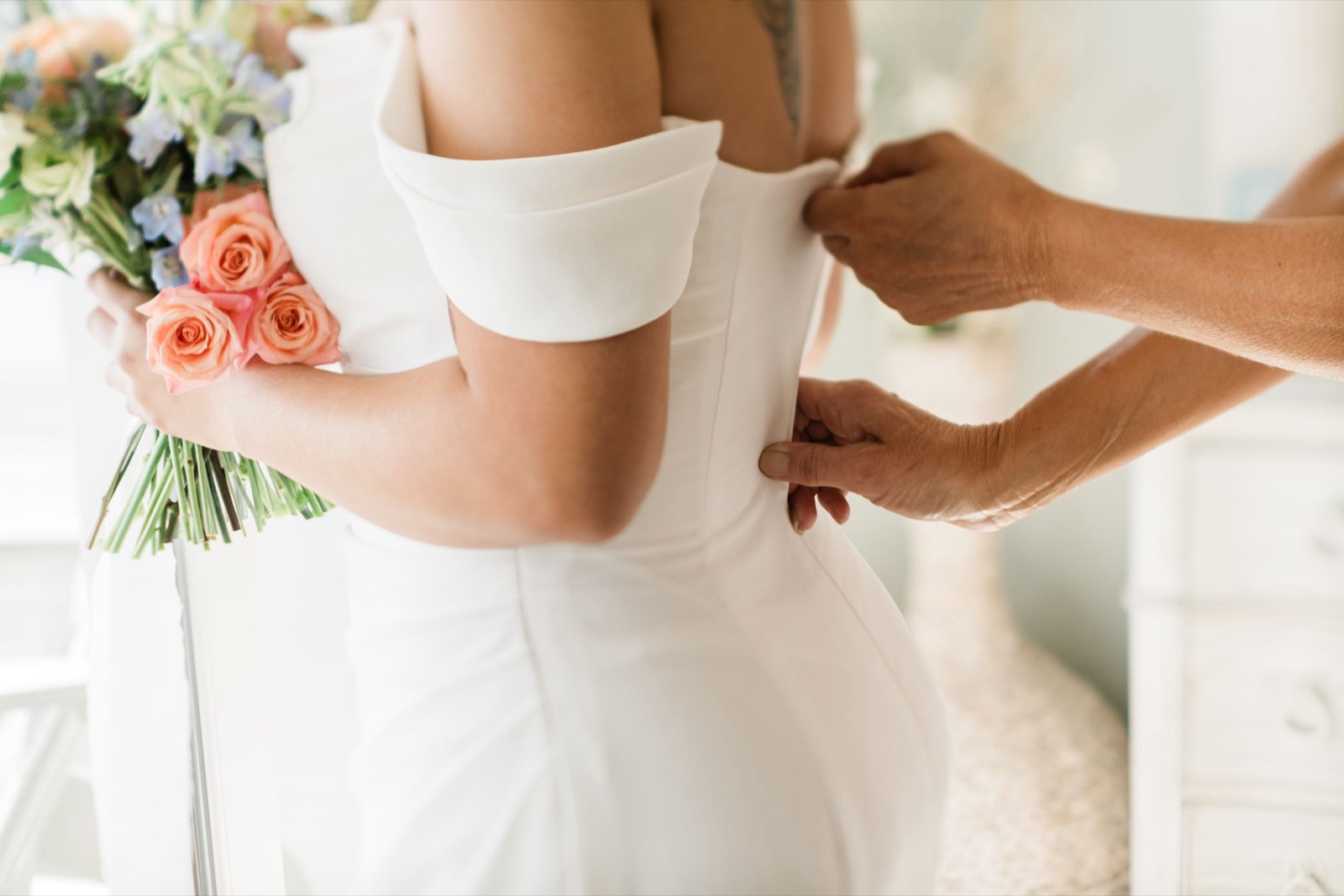 Beach Wedding In Oak Island + Beach House and Reception Photos — photograph 5