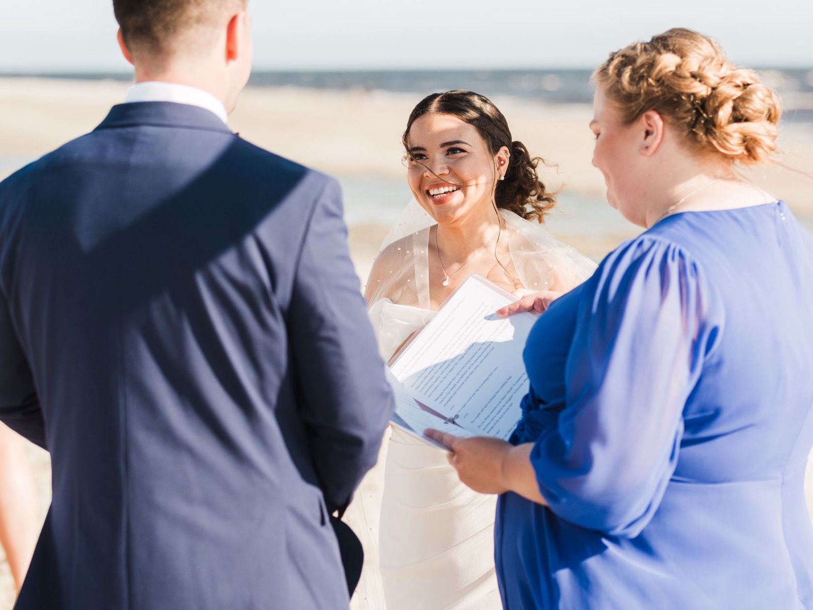 Beach Wedding In Oak Island + Beach House and Reception Photos — photograph 12