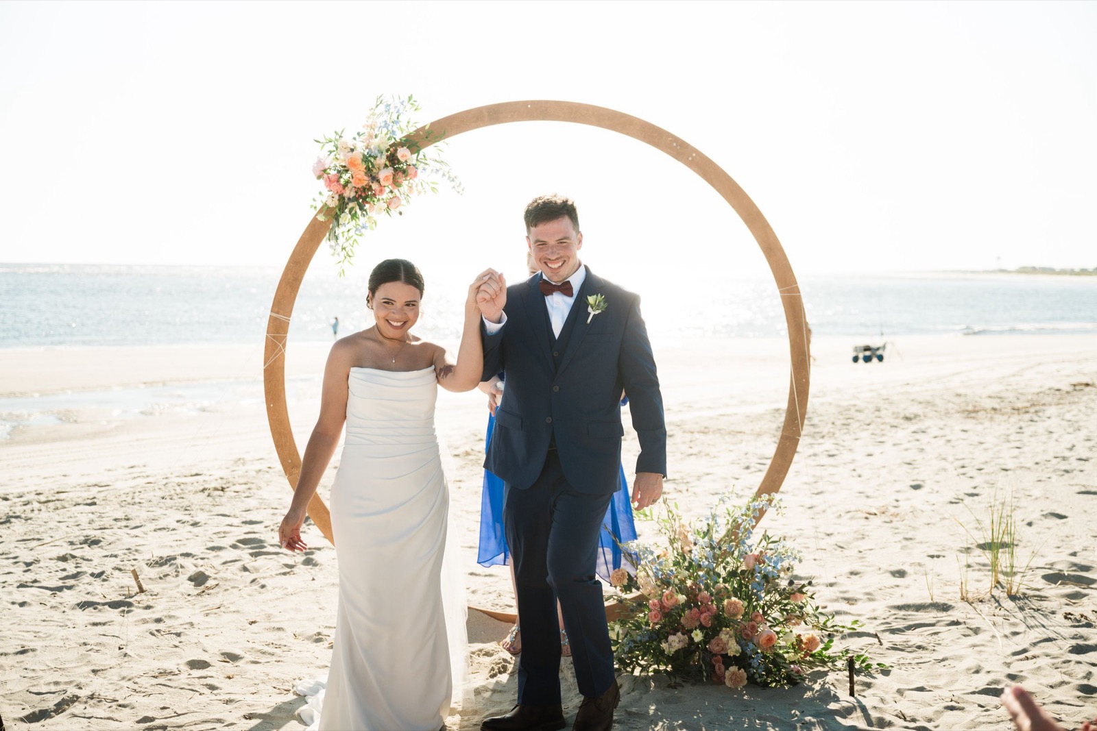 Beach Wedding In Oak Island + Beach House and Reception Photos — photograph 14