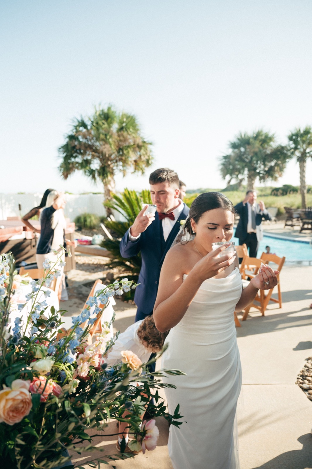 Beach Wedding In Oak Island + Beach House and Reception Photos — photograph 19