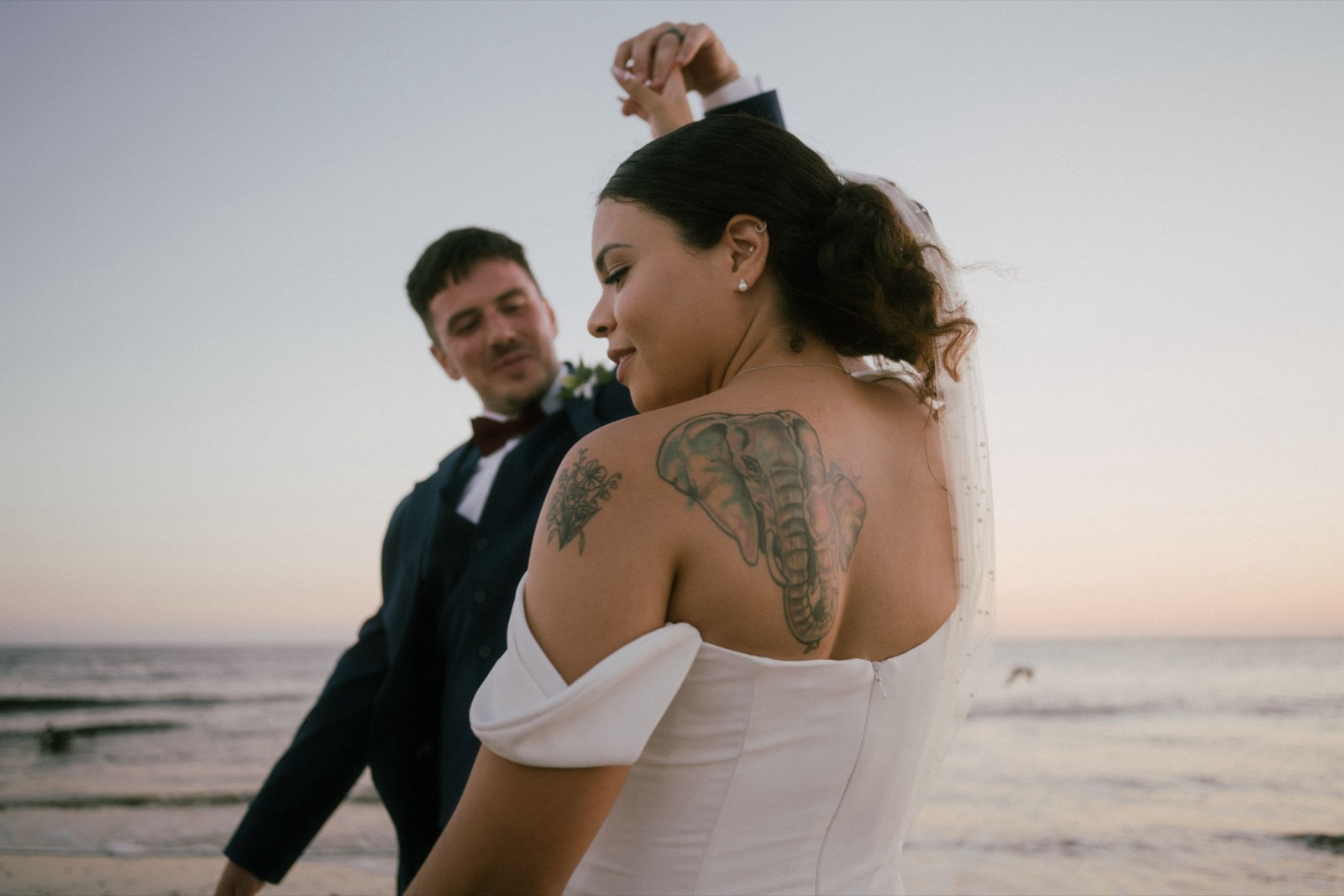Beach Wedding In Oak Island + Beach House and Reception Photos — photograph 33