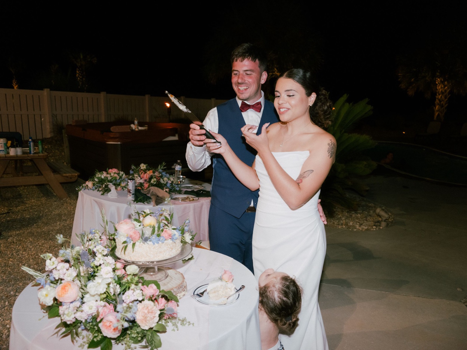 Beach Wedding In Oak Island + Beach House and Reception Photos — photograph 38