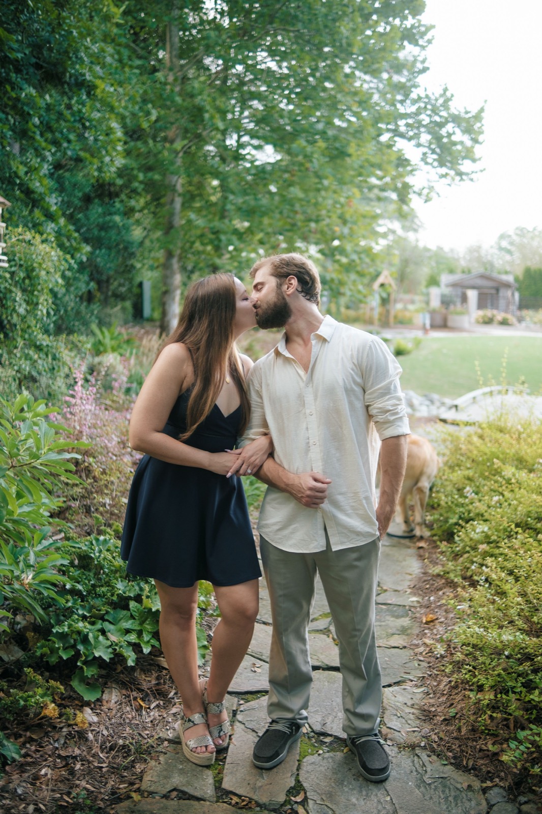 photographer captures couples getting engaged in New Hanover Arboretum | North Carolina wedding photographer