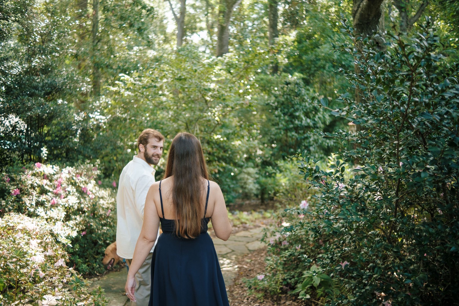 photographer captures couples getting engaged in New Hanover Arboretum | North Carolina wedding photographer