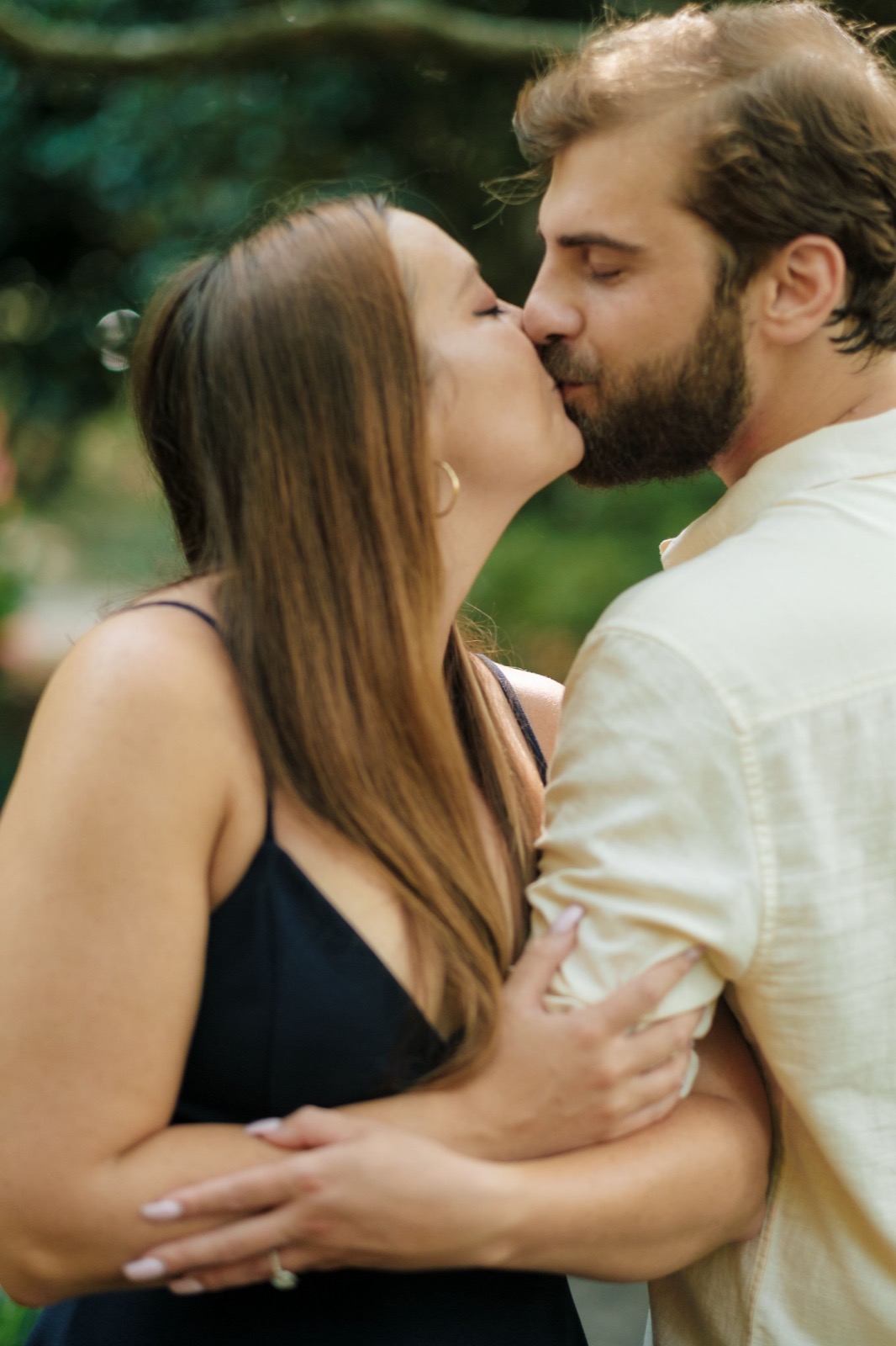 photographer captures couples getting engaged in New Hanover Arboretum | North Carolina wedding photographer