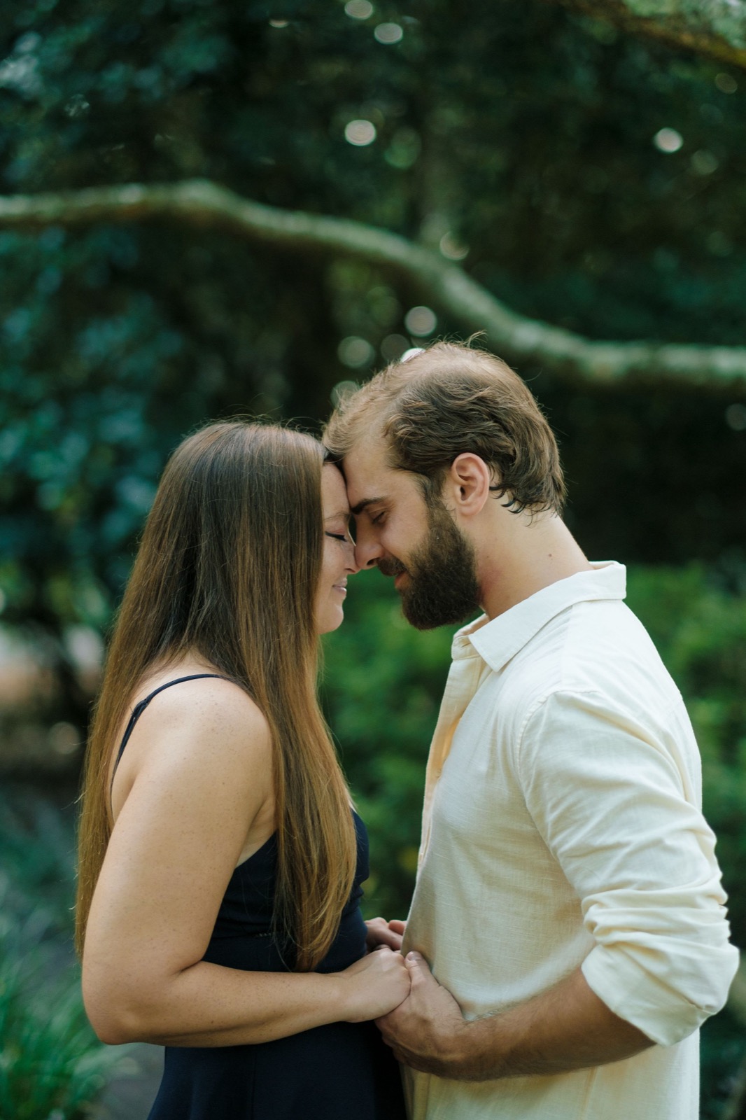 photographer captures couples getting engaged in New Hanover Arboretum | North Carolina wedding photographer
