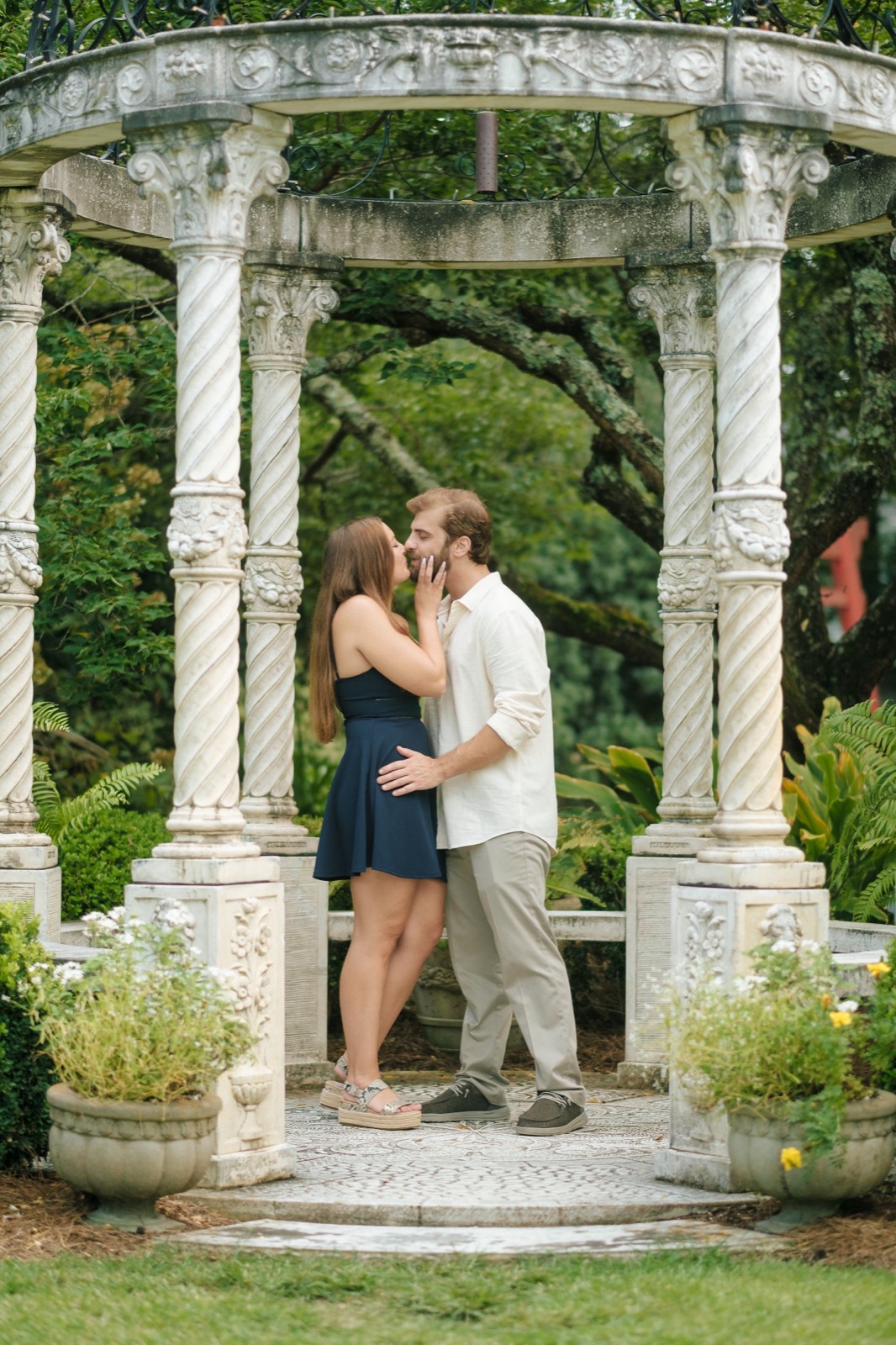photographer captures couples getting engaged in New Hanover Arboretum | North Carolina wedding photographer