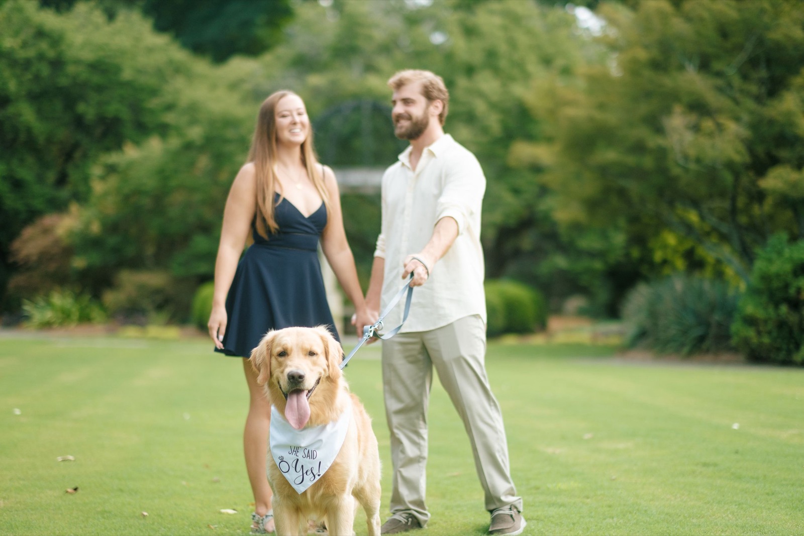 photographer captures couples getting engaged in New Hanover Arboretum | North Carolina wedding photographer