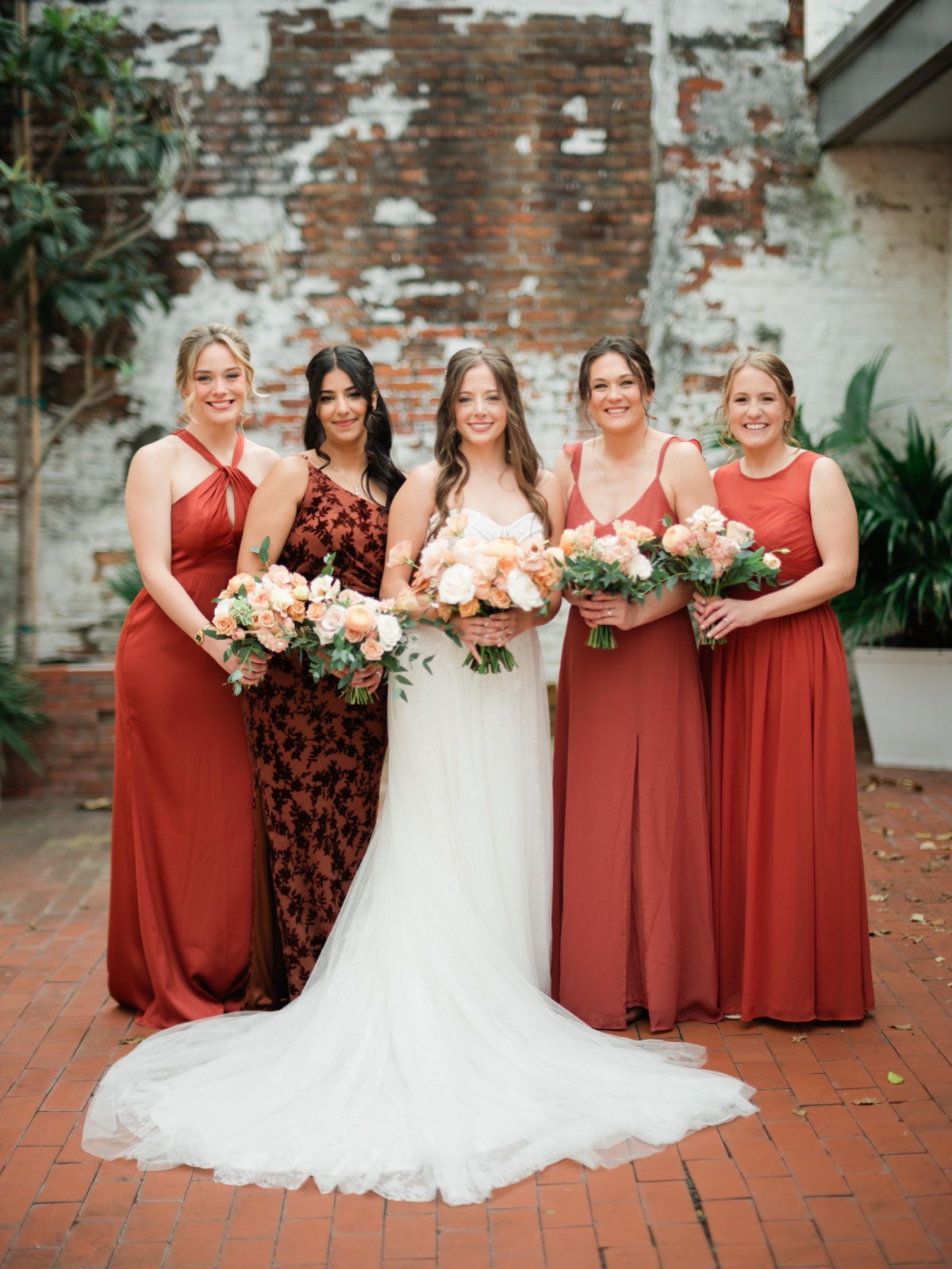 couples getting married at an outdoor wedding venue at the Atrium in Wilmington, NC