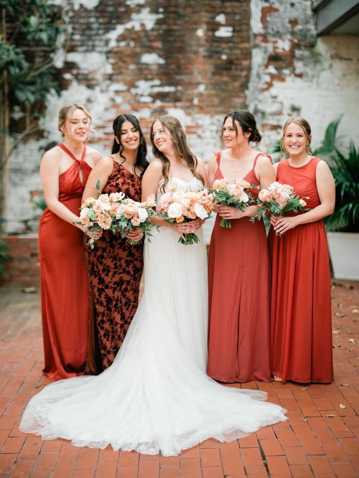 couples getting married at an outdoor wedding venue at the Atrium in Wilmington, NC
