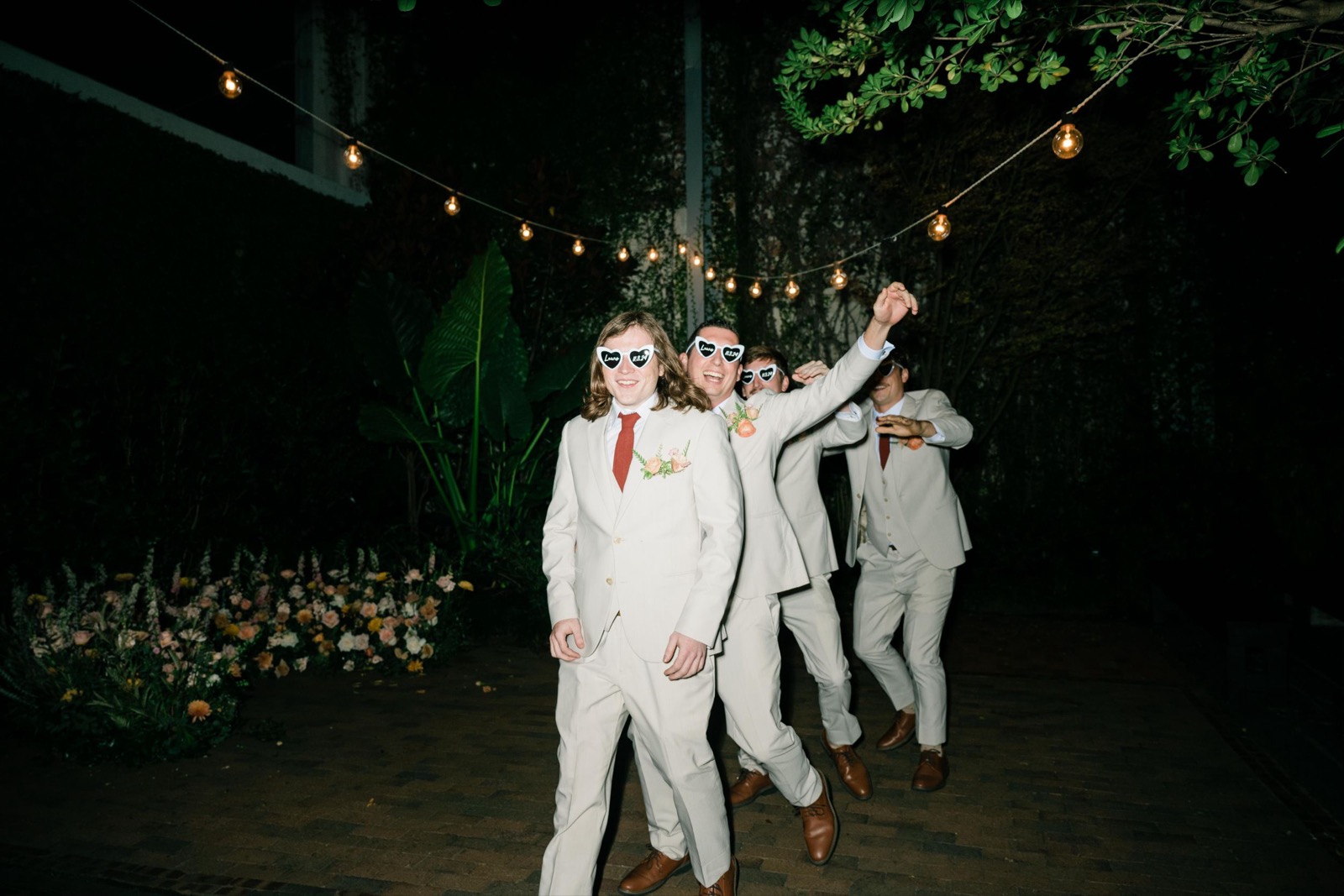 couples getting married at an outdoor wedding venue at the Atrium in Wilmington, NC