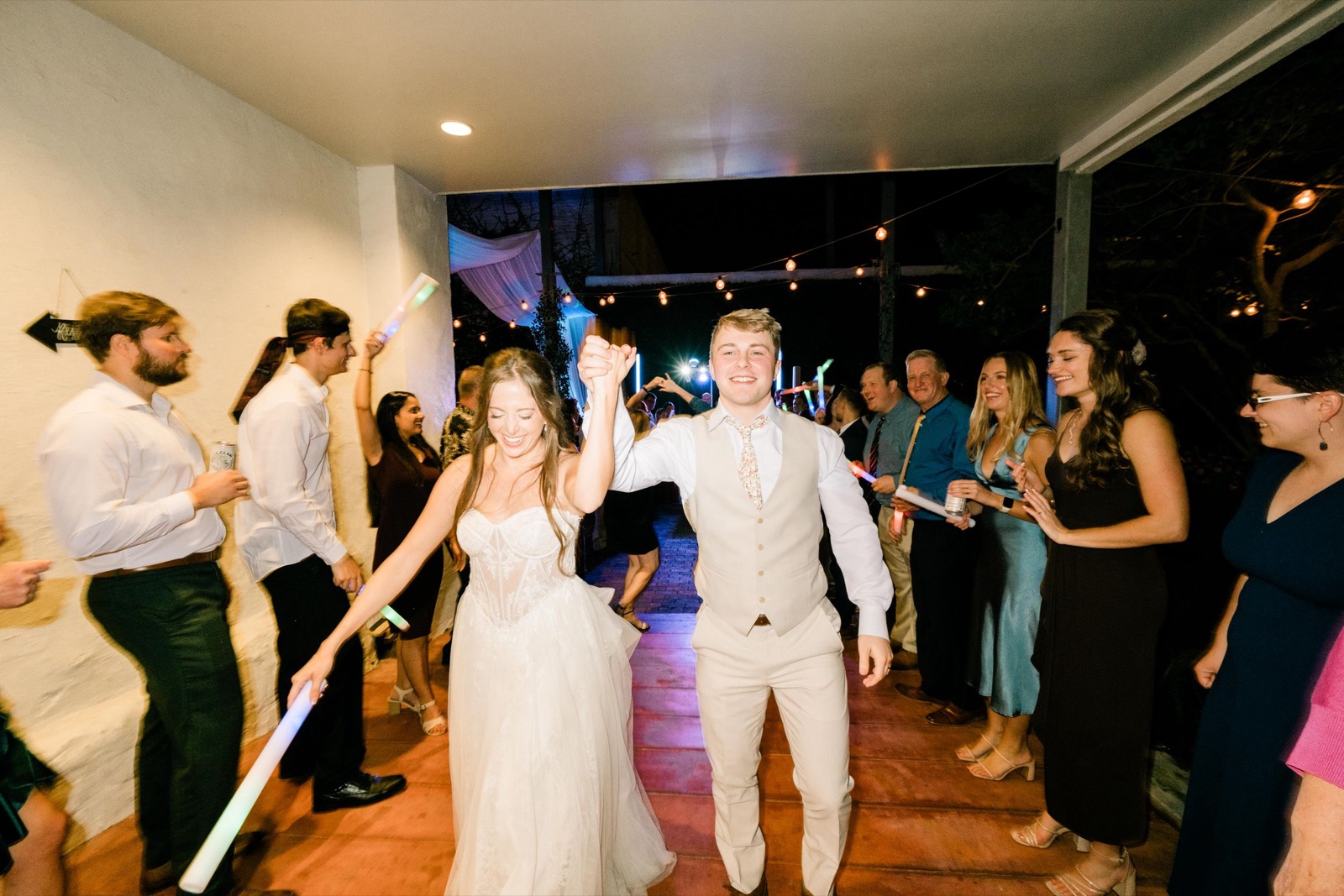 couples getting married at an outdoor wedding venue at the Atrium in Wilmington, NC