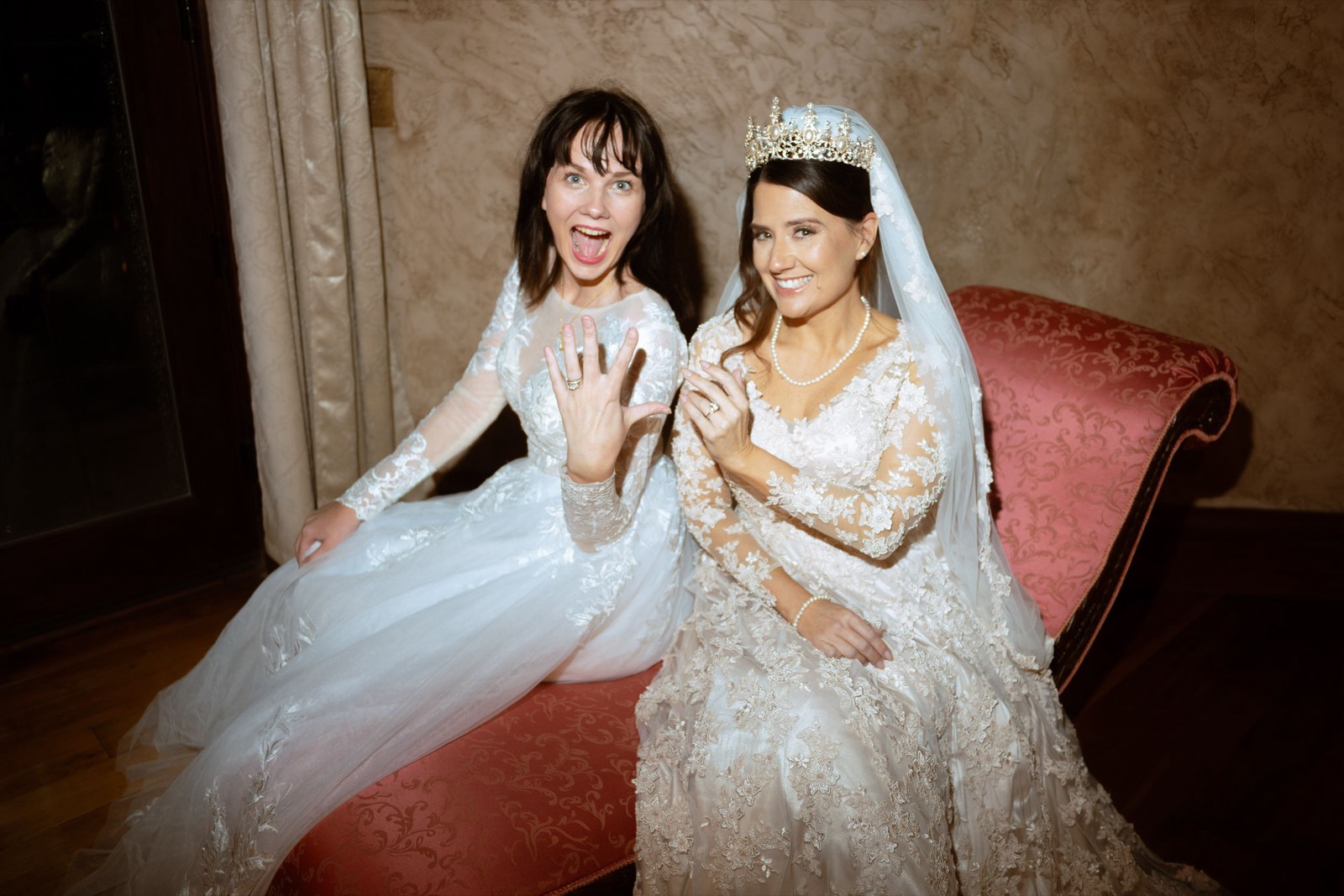 indoor bridal portrait at Champagne Manor