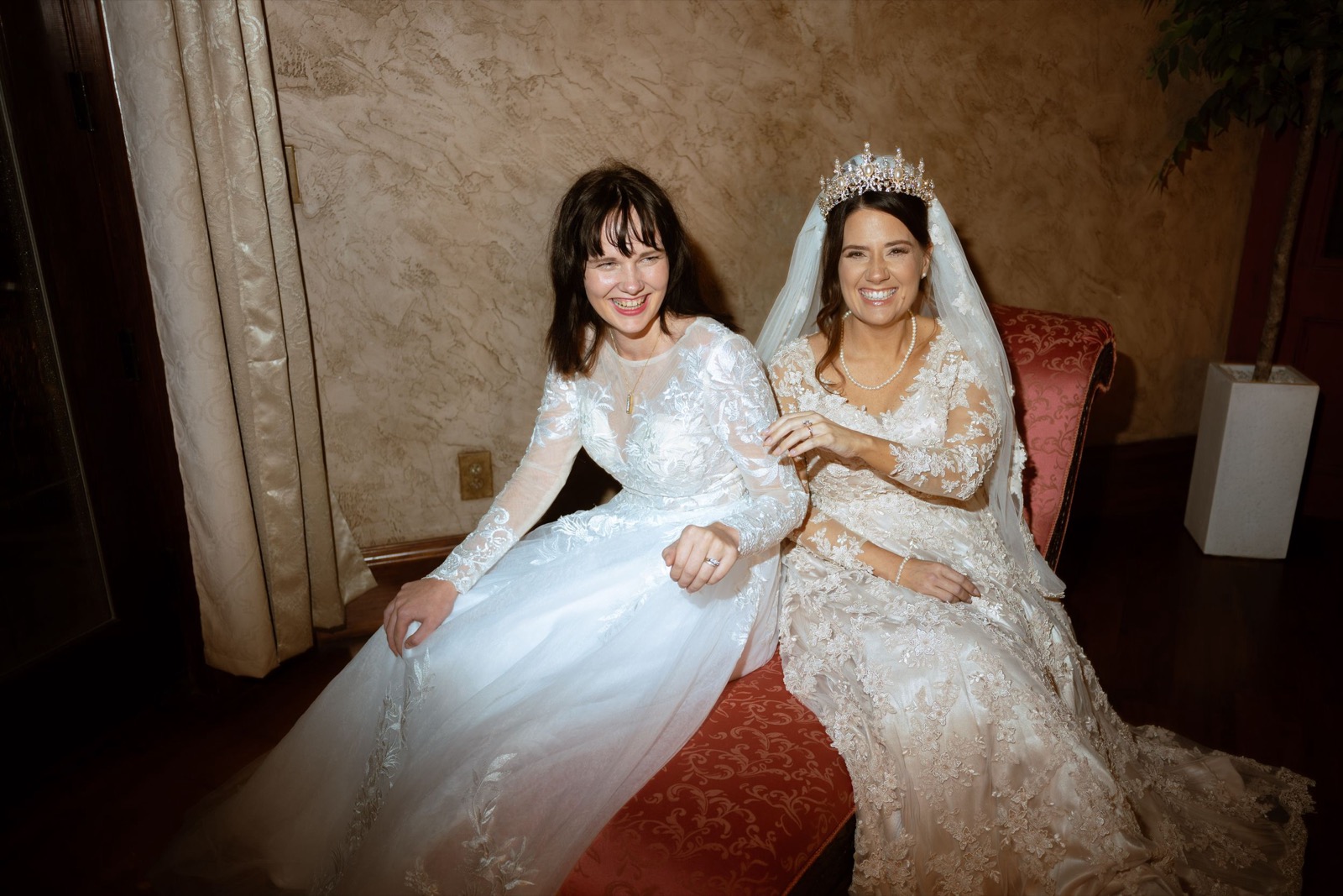indoor bridal portrait at Champagne Manor