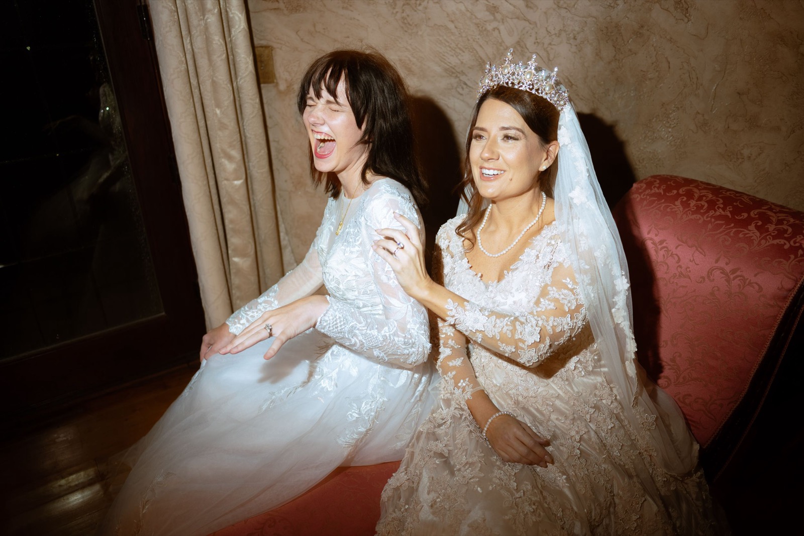 indoor bridal portrait at Champagne Manor