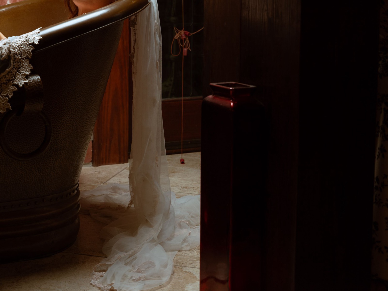 indoor bridal portrait at Champagne Manor