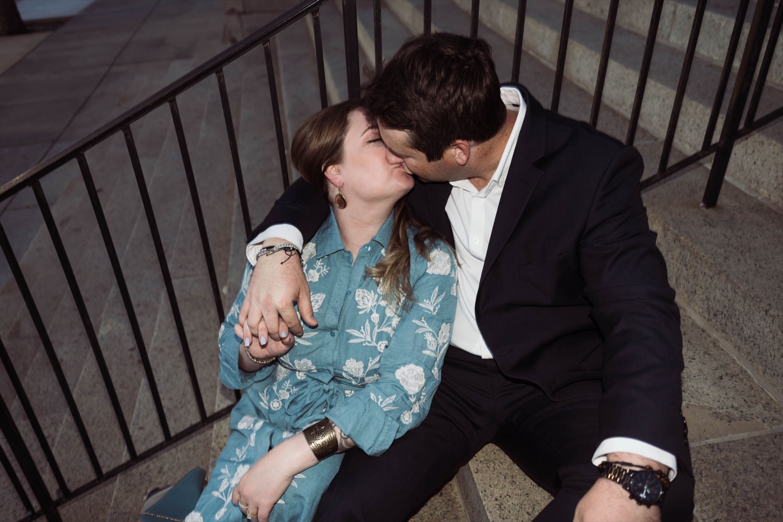 Paparazzi Style Engagement Photos in Wilmington | Wilmington Engagement Photographer