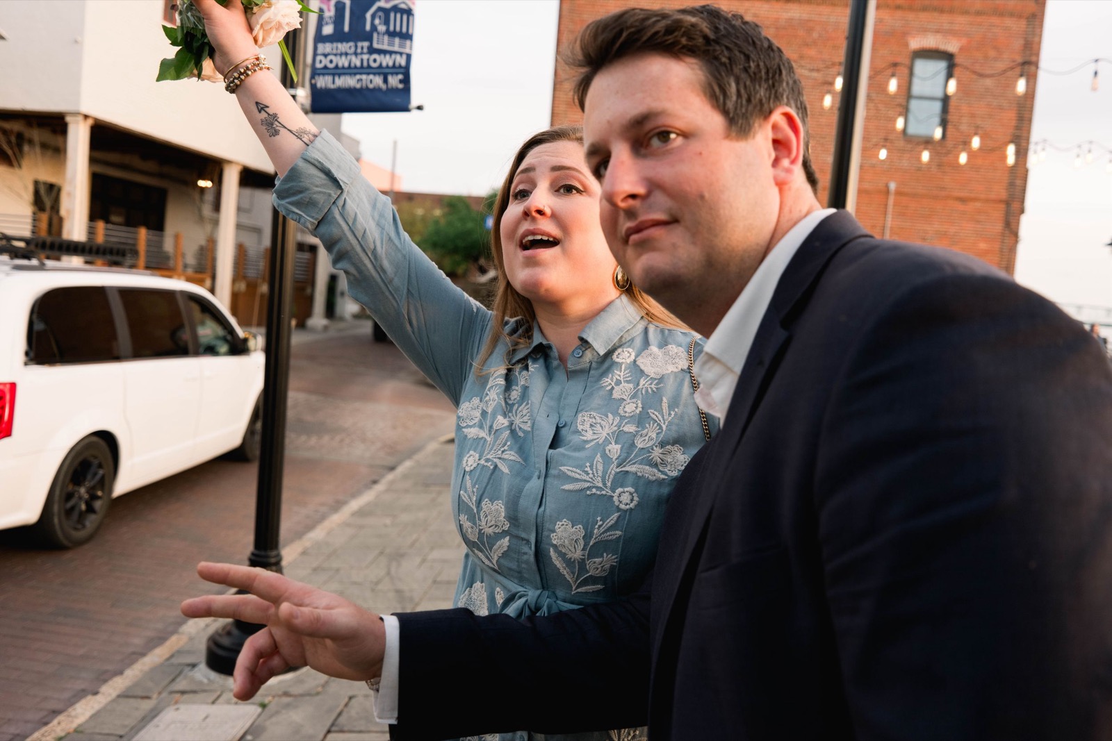 Paparazzi Style Engagement Photos in Wilmington | Wilmington Engagement Photographer