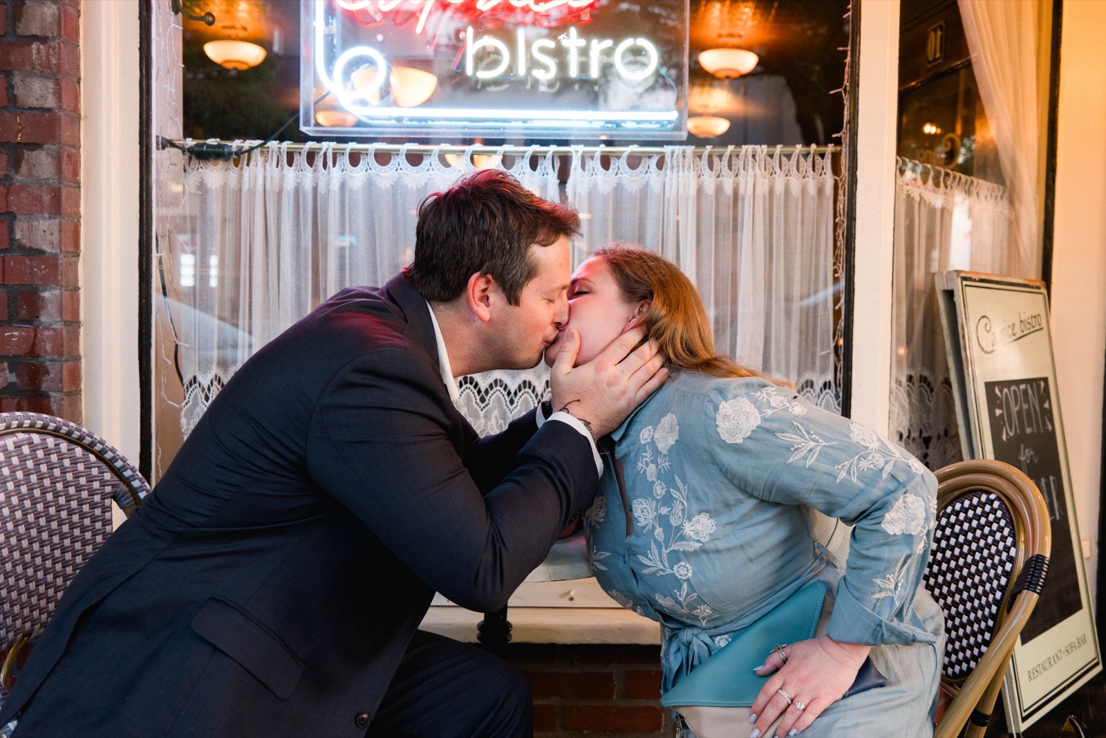 Paparazzi Style Engagement Photos in Wilmington | Wilmington Engagement Photographer
