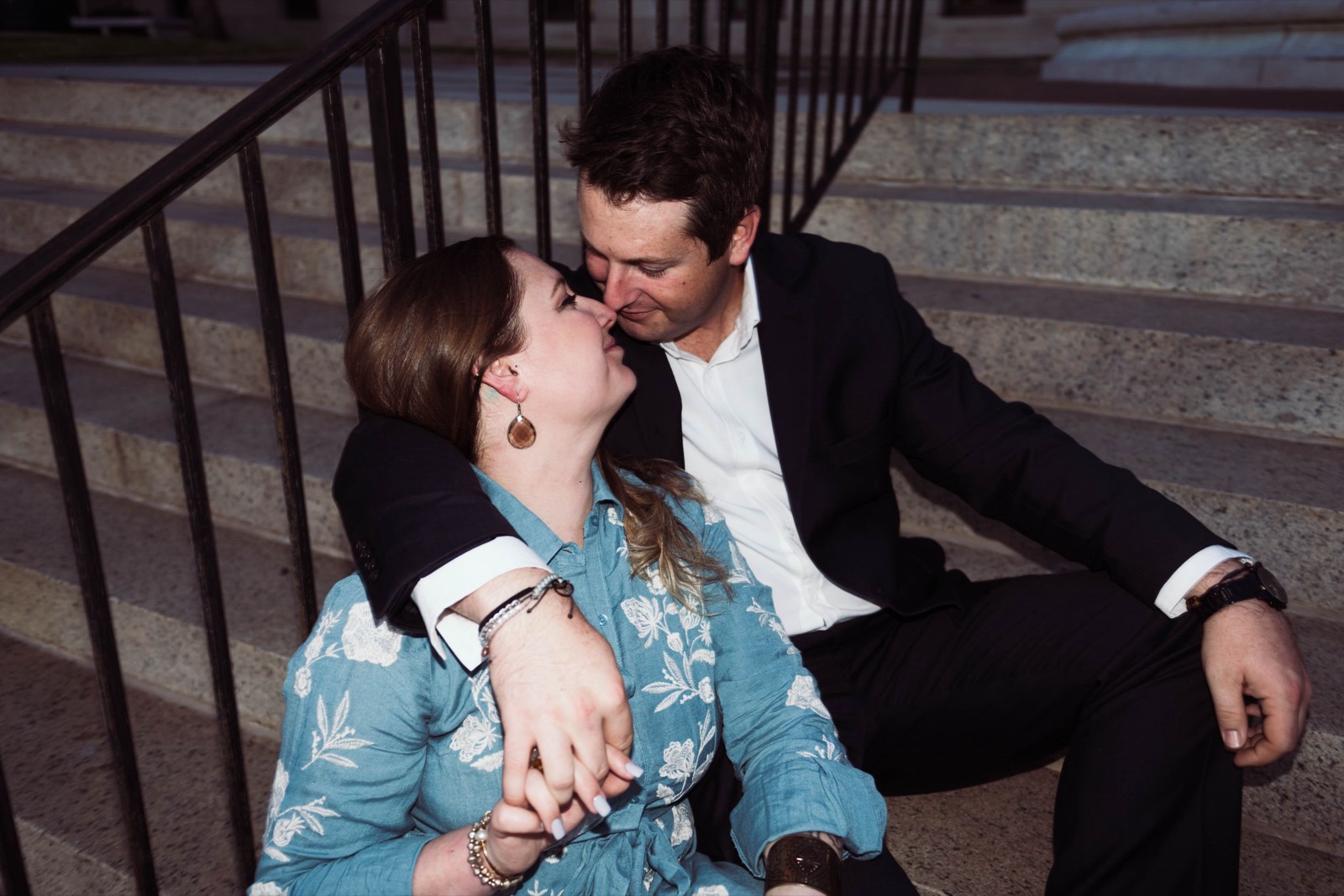 Paparazzi Style Engagement Photos in Wilmington | Wilmington Engagement Photographer