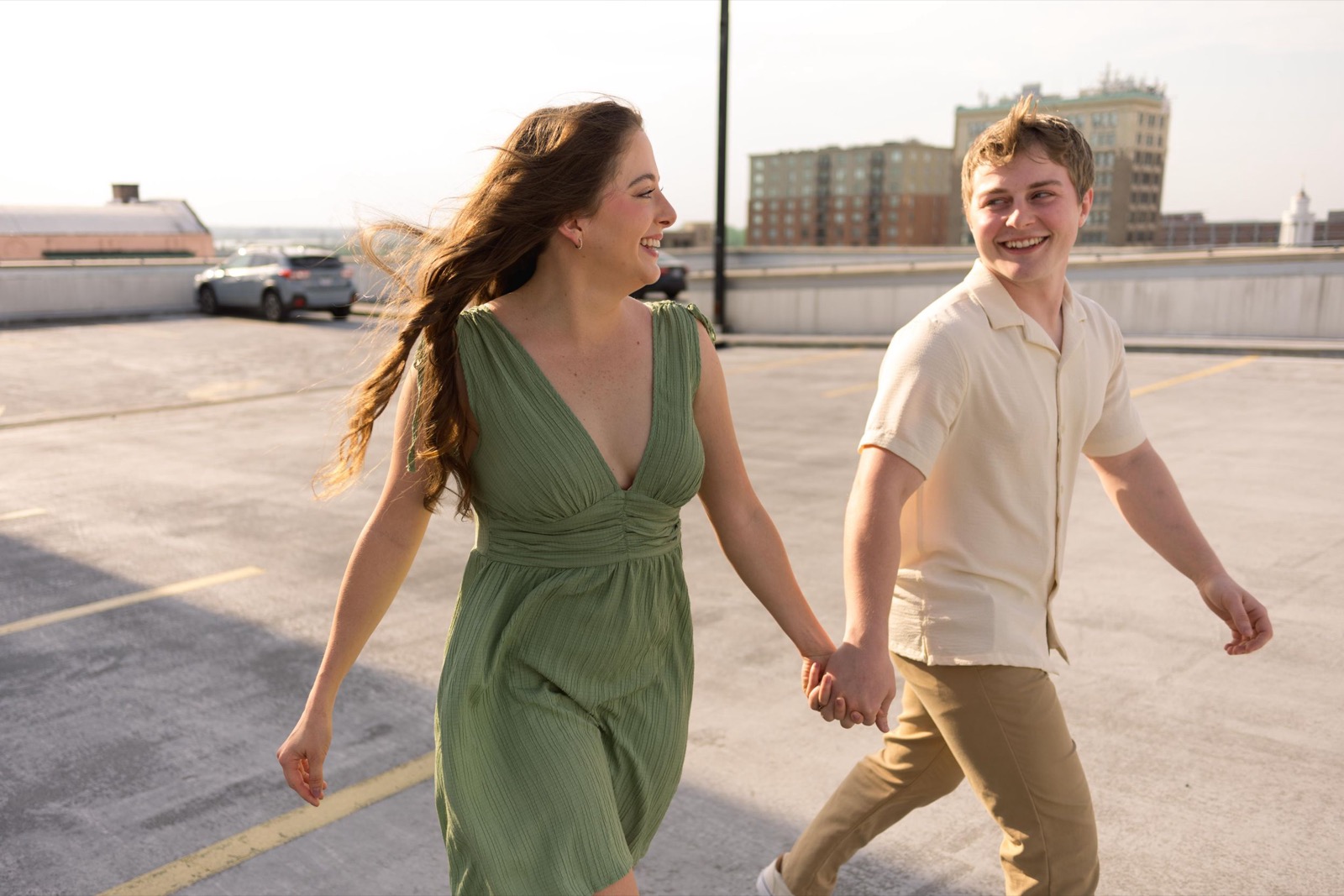 Rooftop + Beach Engagement Session | Wilmington Wedding Photographer