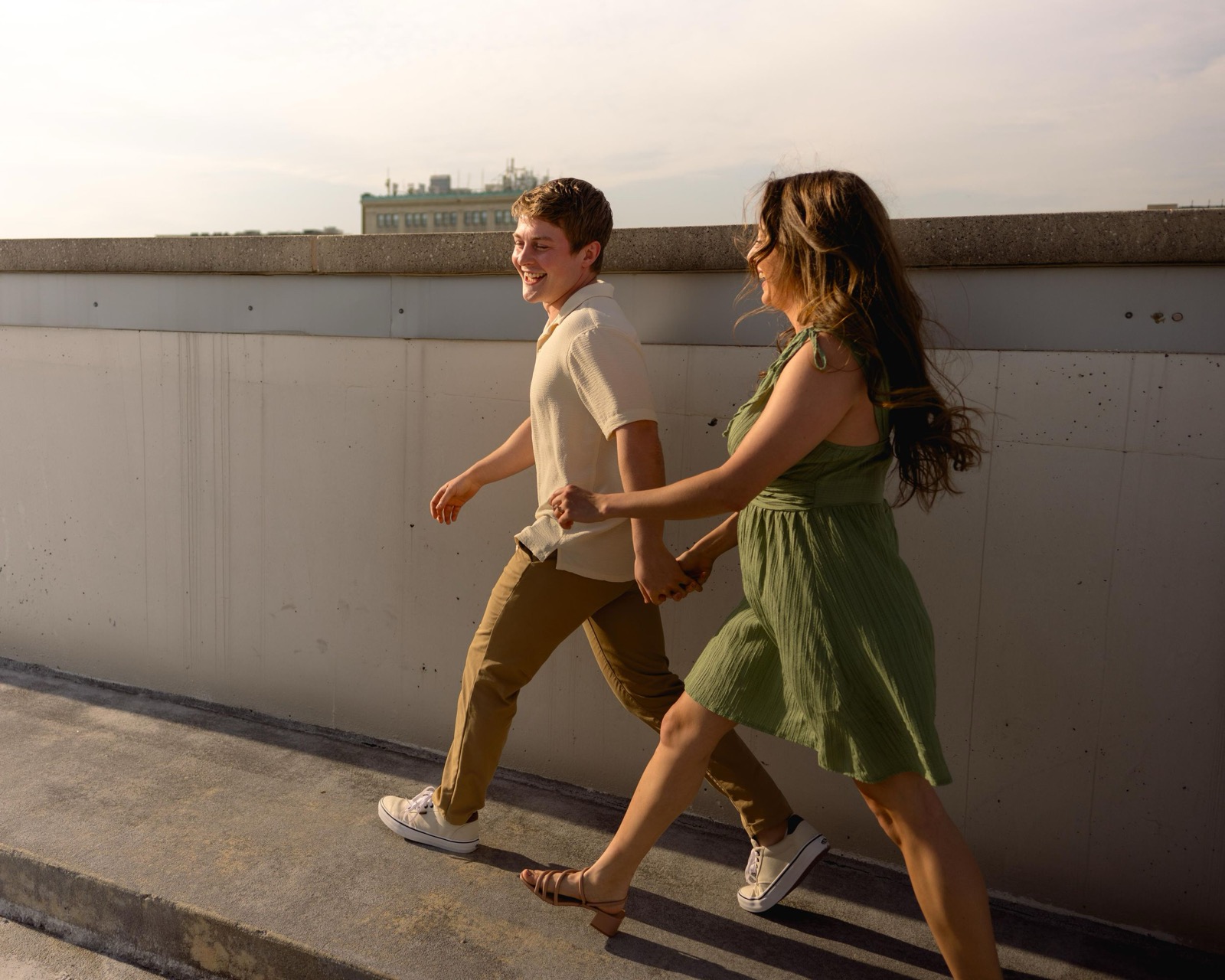 Rooftop + Beach Engagement Session | Wilmington Wedding Photographer