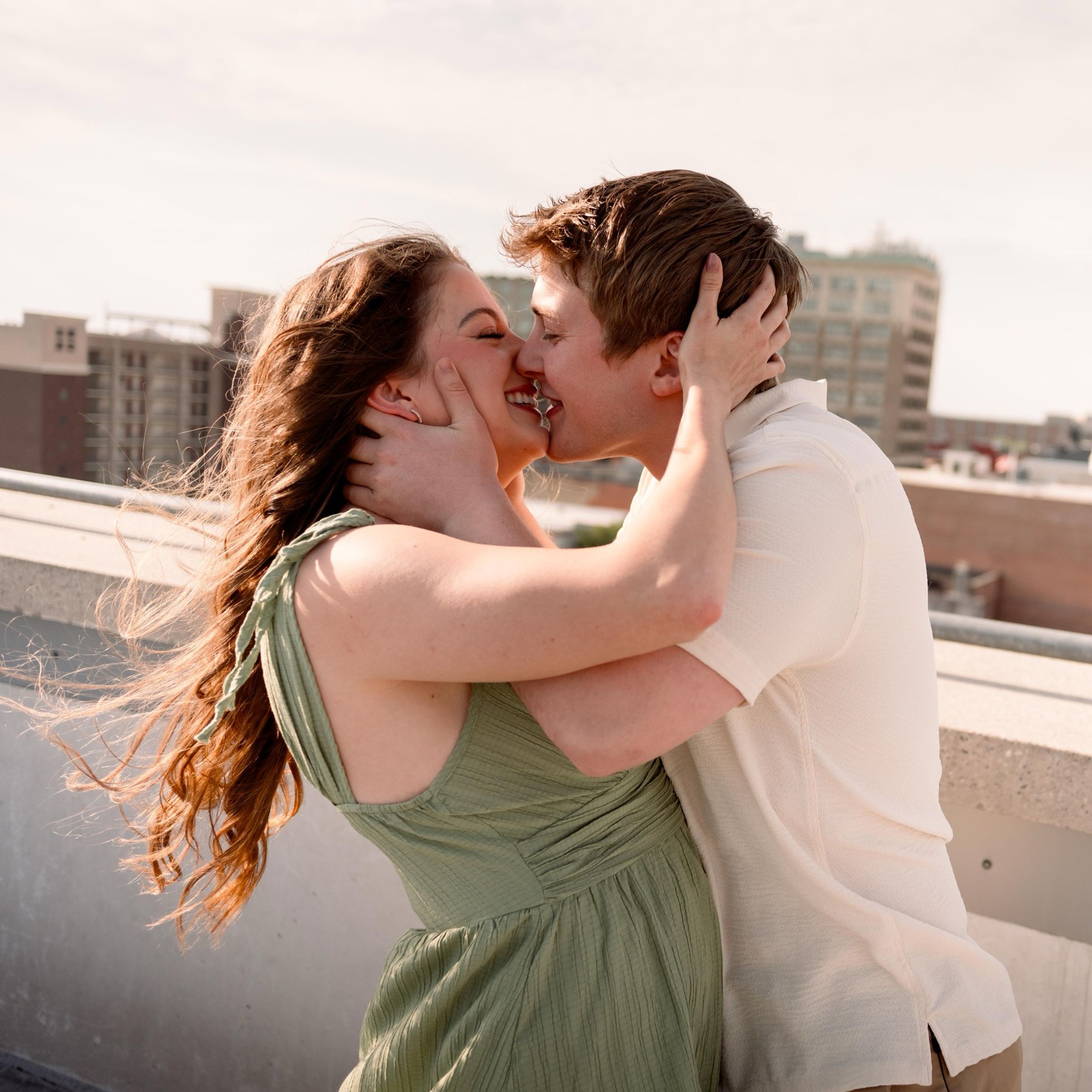 Rooftop + Beach Engagement Session | Wilmington Wedding Photographer
