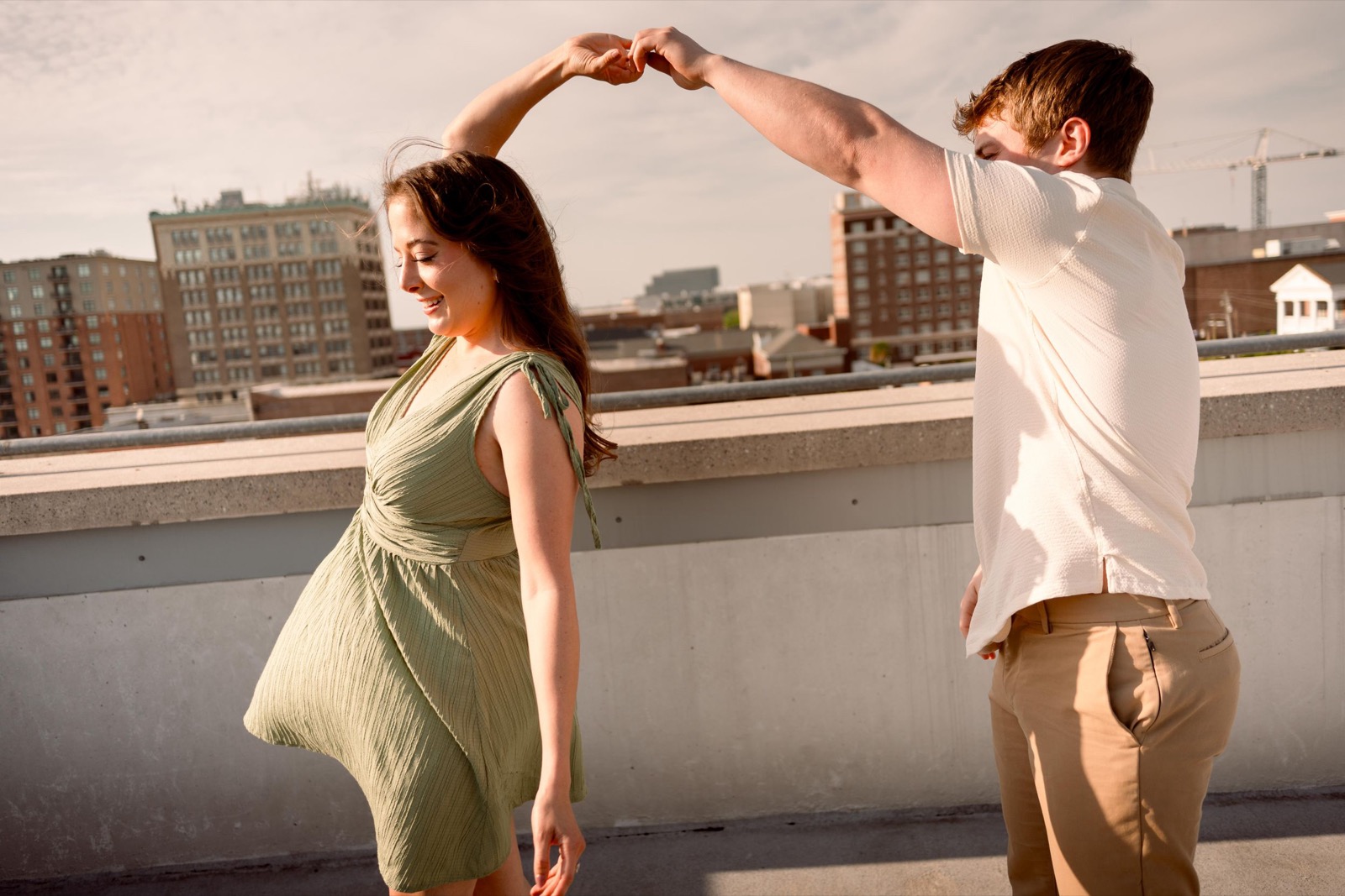 Rooftop + Beach Engagement Session | Wilmington Wedding Photographer