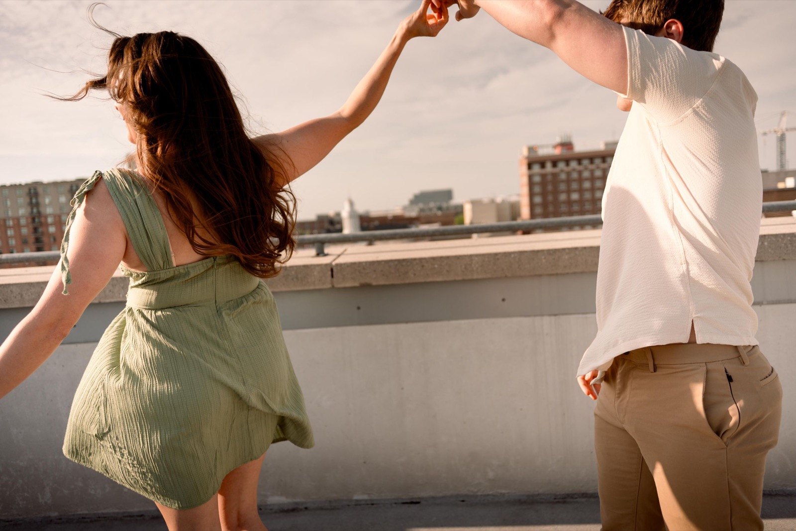 Rooftop + Beach Engagement Session | Wilmington Wedding Photographer