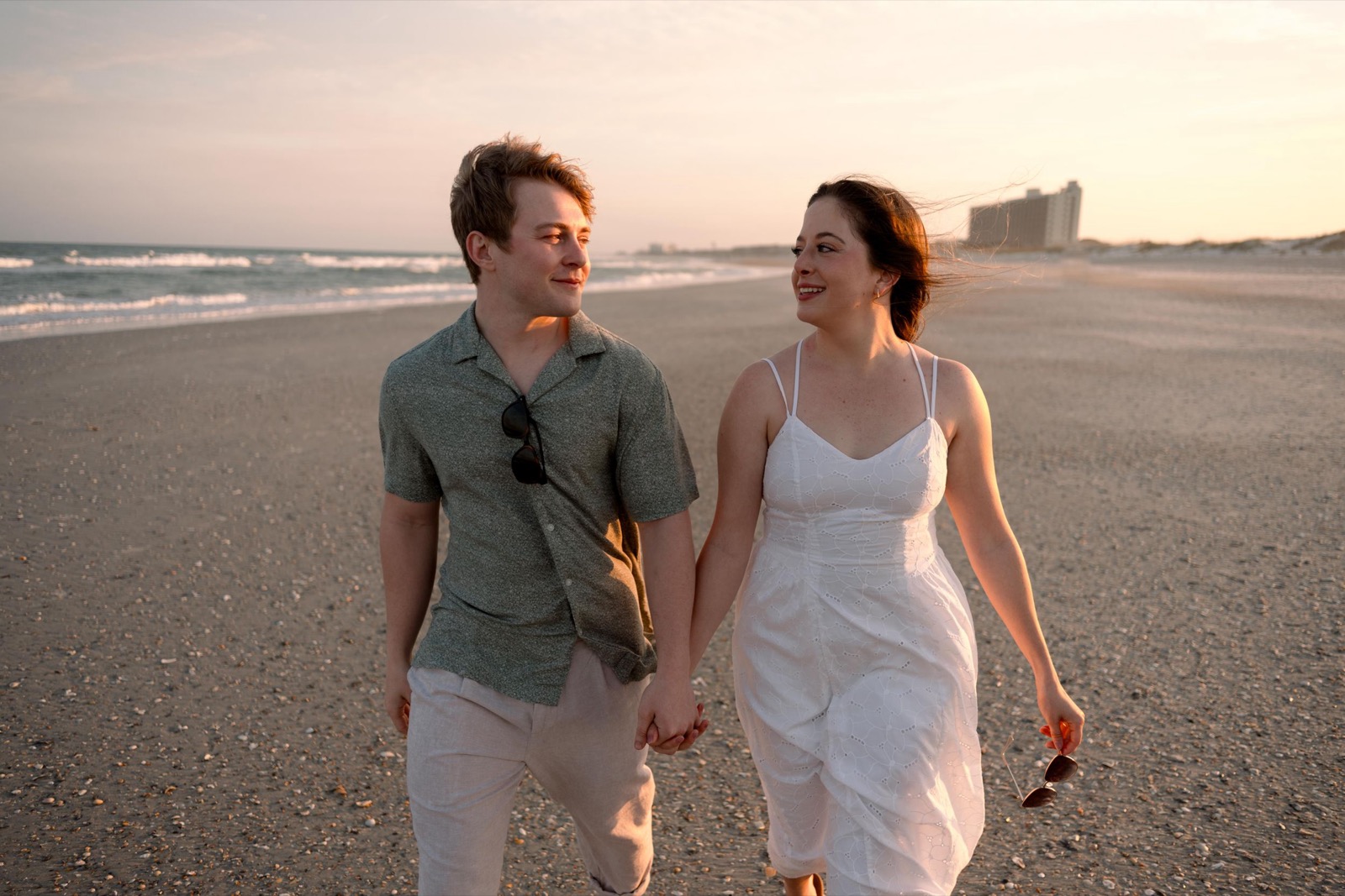 Rooftop + Beach Engagement Session | Wilmington Wedding Photographer