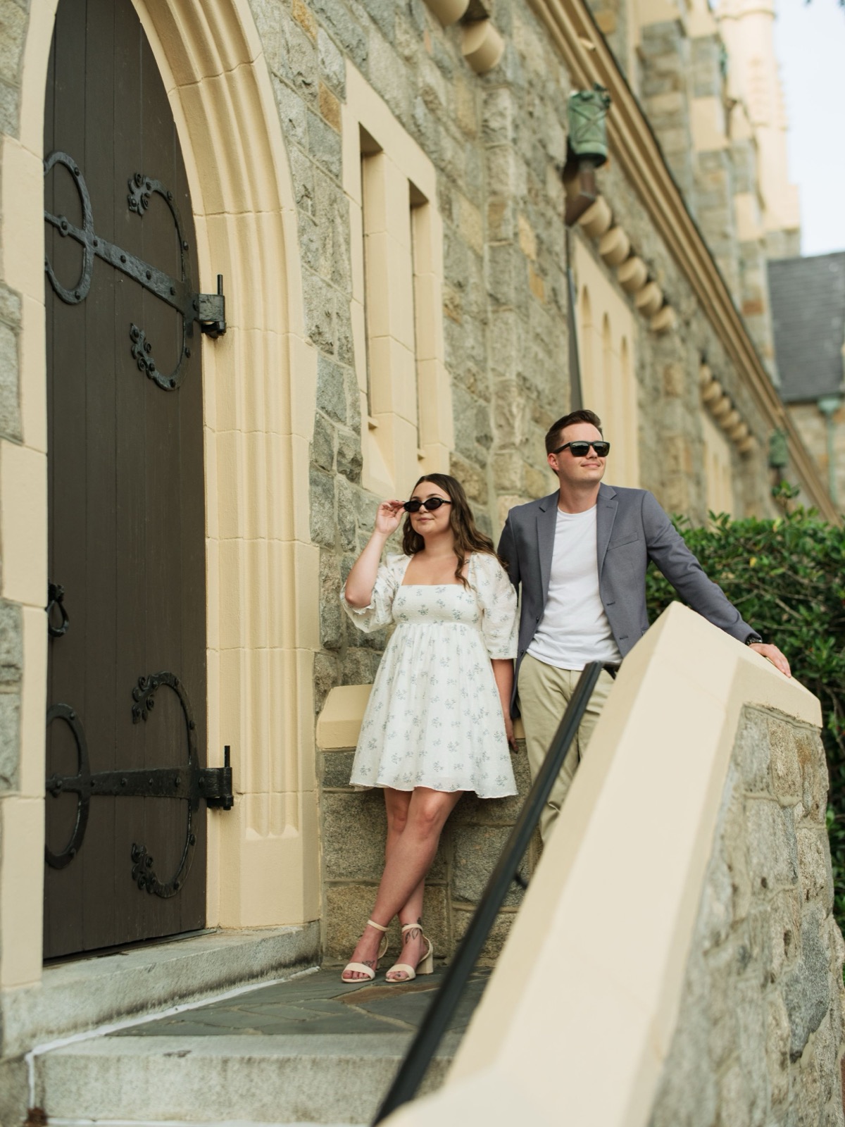 Shelbi and Shane's Engagement Session in St. James Episcopal Church | Wilmington, NC