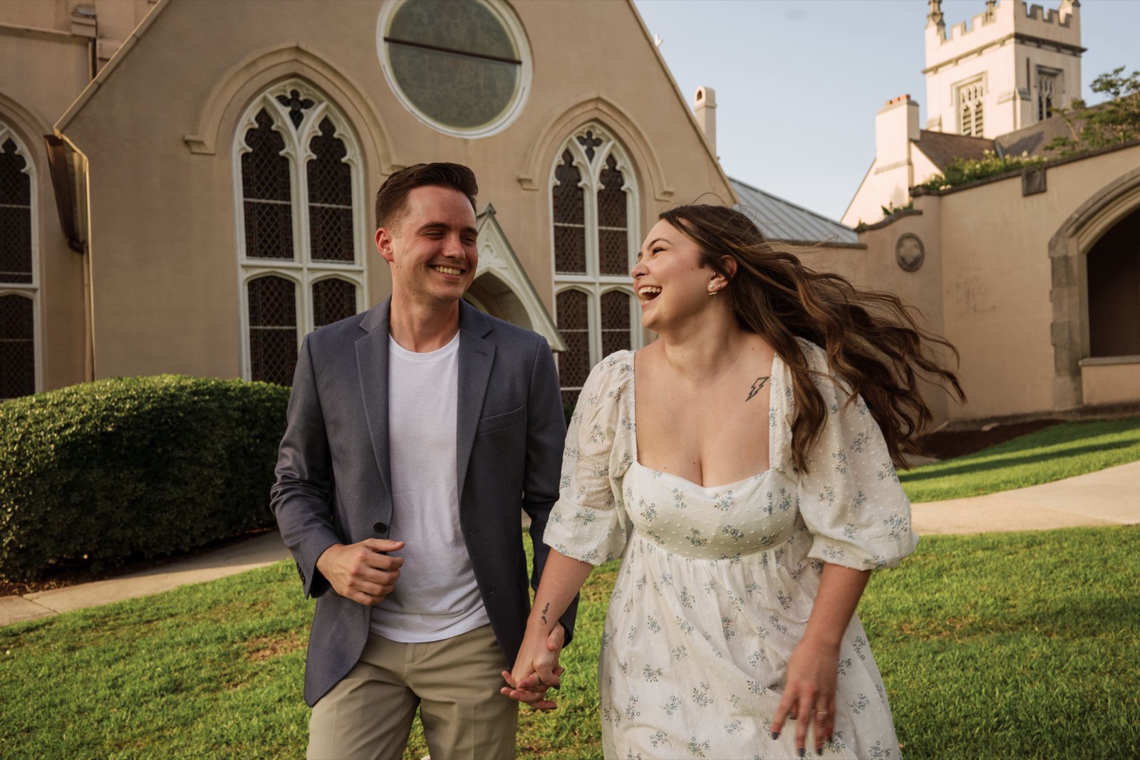 Shelbi and Shane's Engagement Session in St. James Episcopal Church | Wilmington, NC