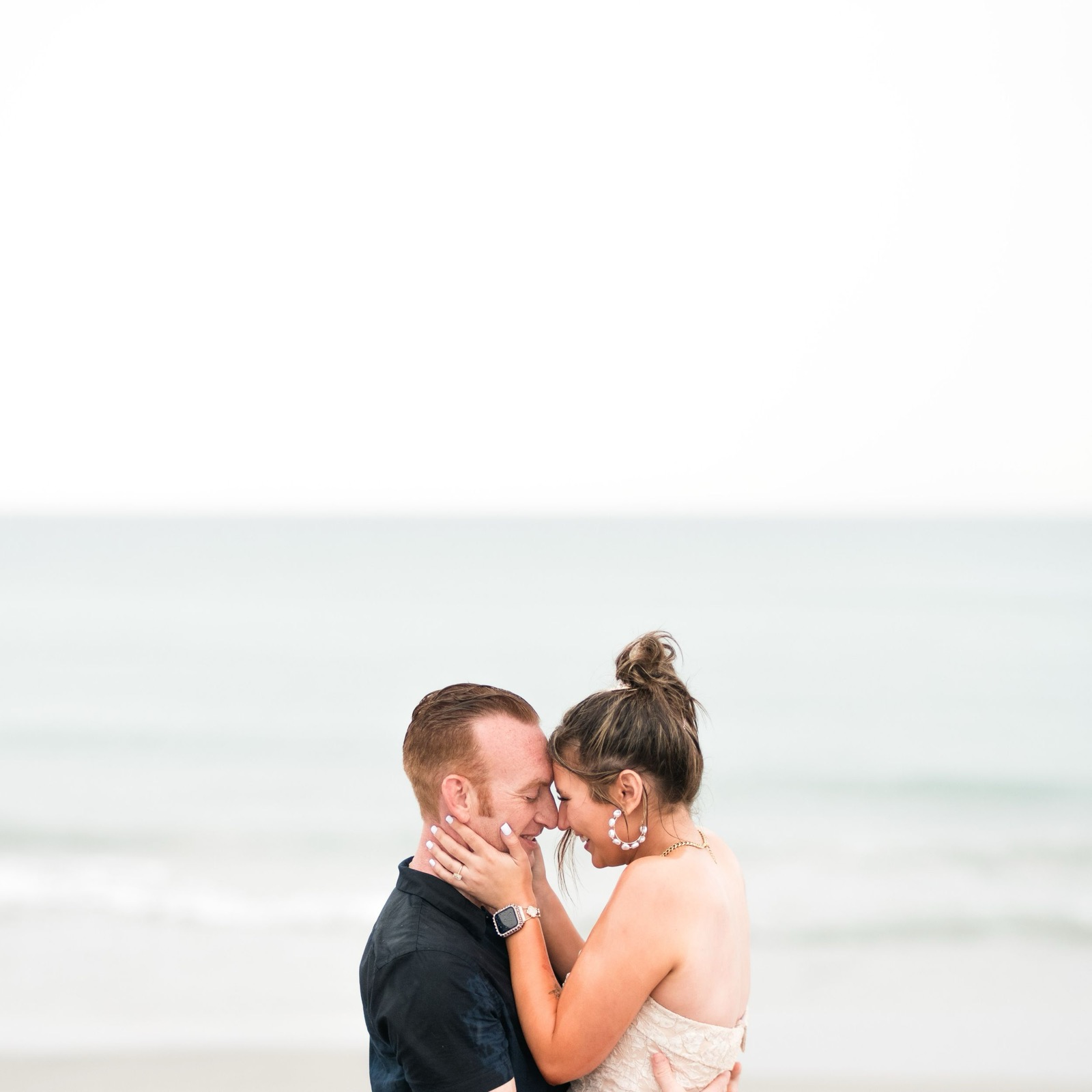 Surprise Proposal on the Beach while raining