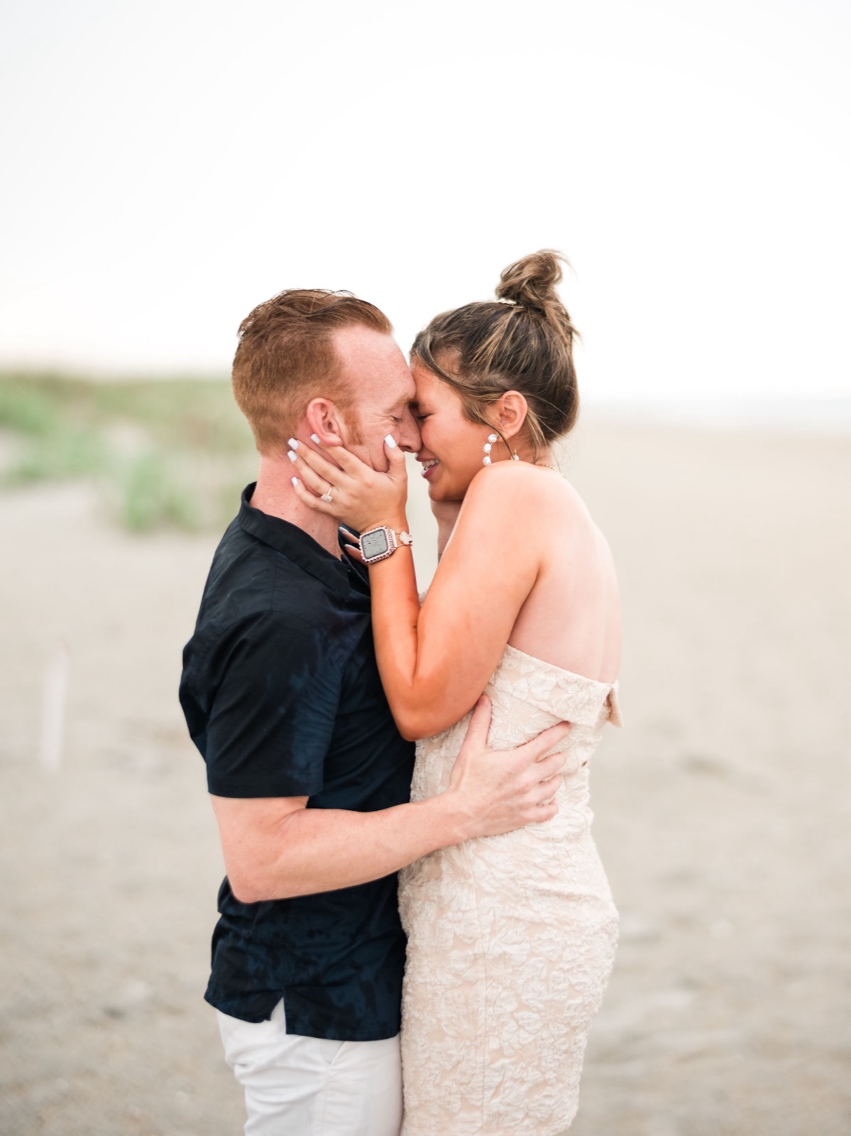 Surprise Proposal on the Beach while raining
