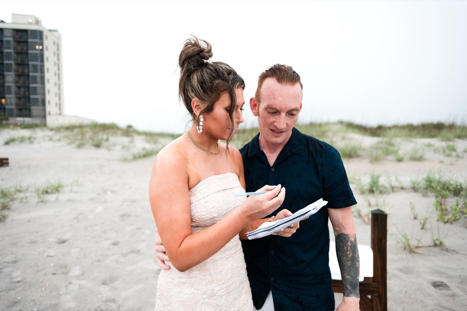 Surprise Proposal on the Beach while raining