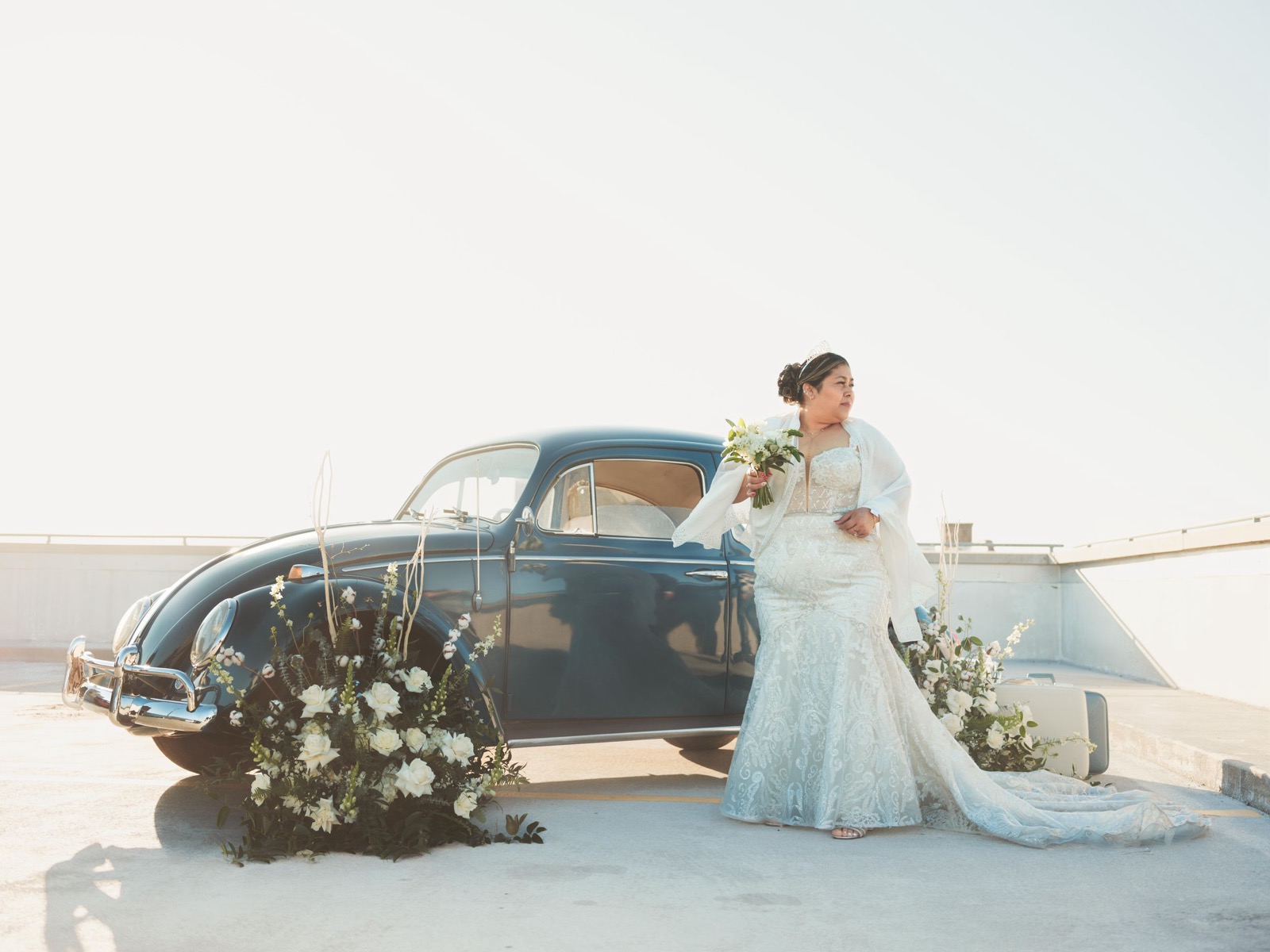 Vintage Rooftop Engagement Session